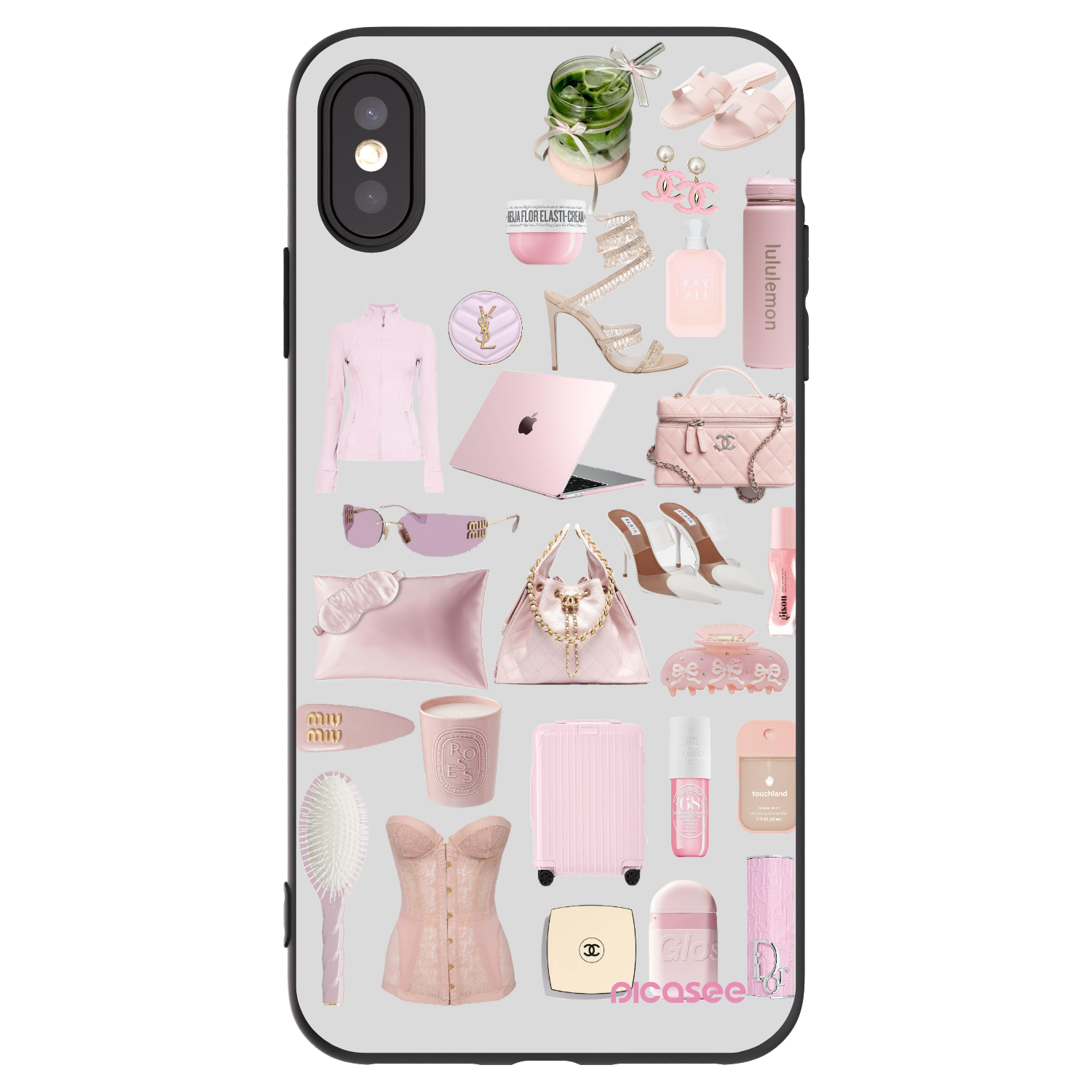 Picasee Apple iPhone XS Max Hülle - Schwarzes Silikon - Glam Babe