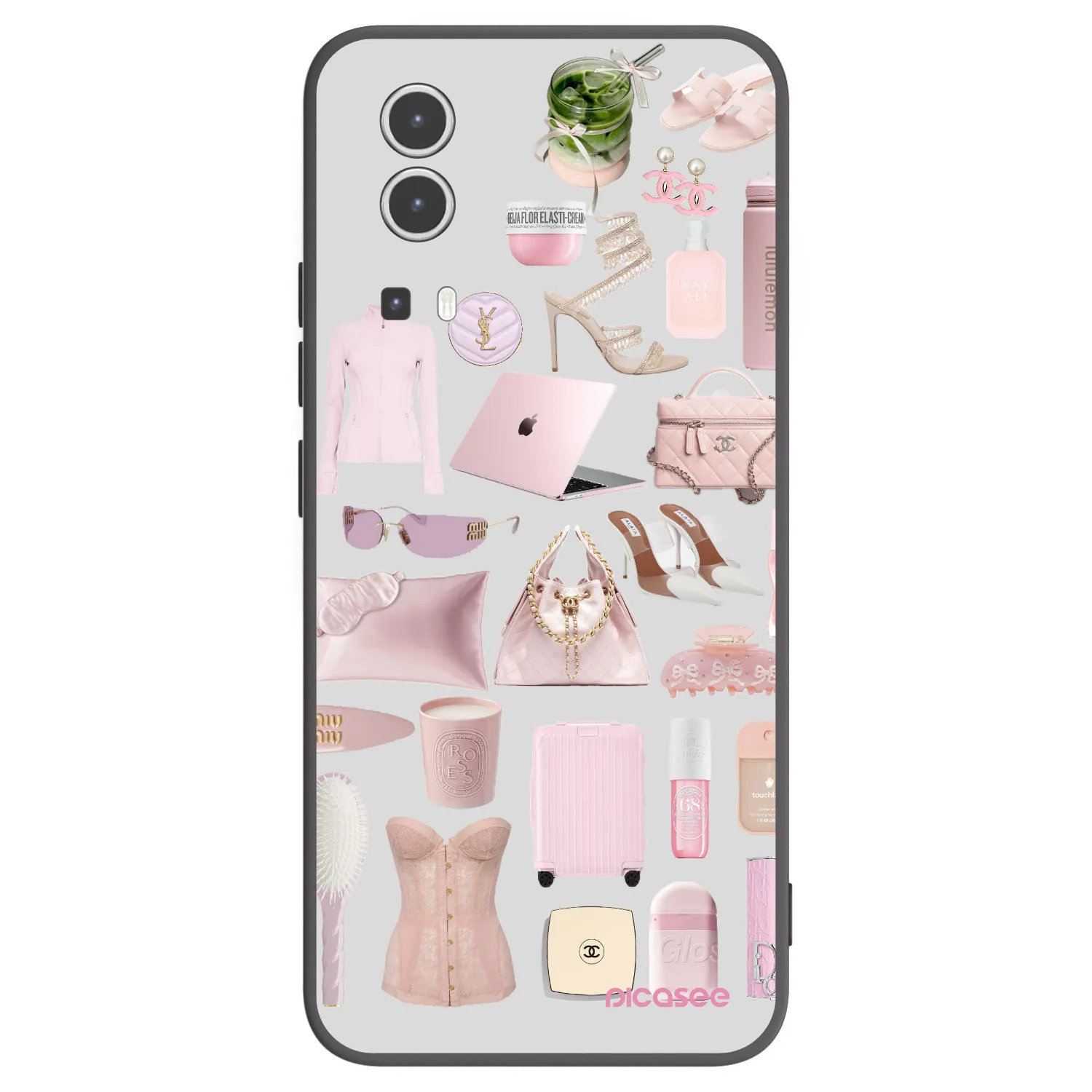 Picasee Vivo Y72 5G Hülle - Schwarzes Silikon - Glam Babe