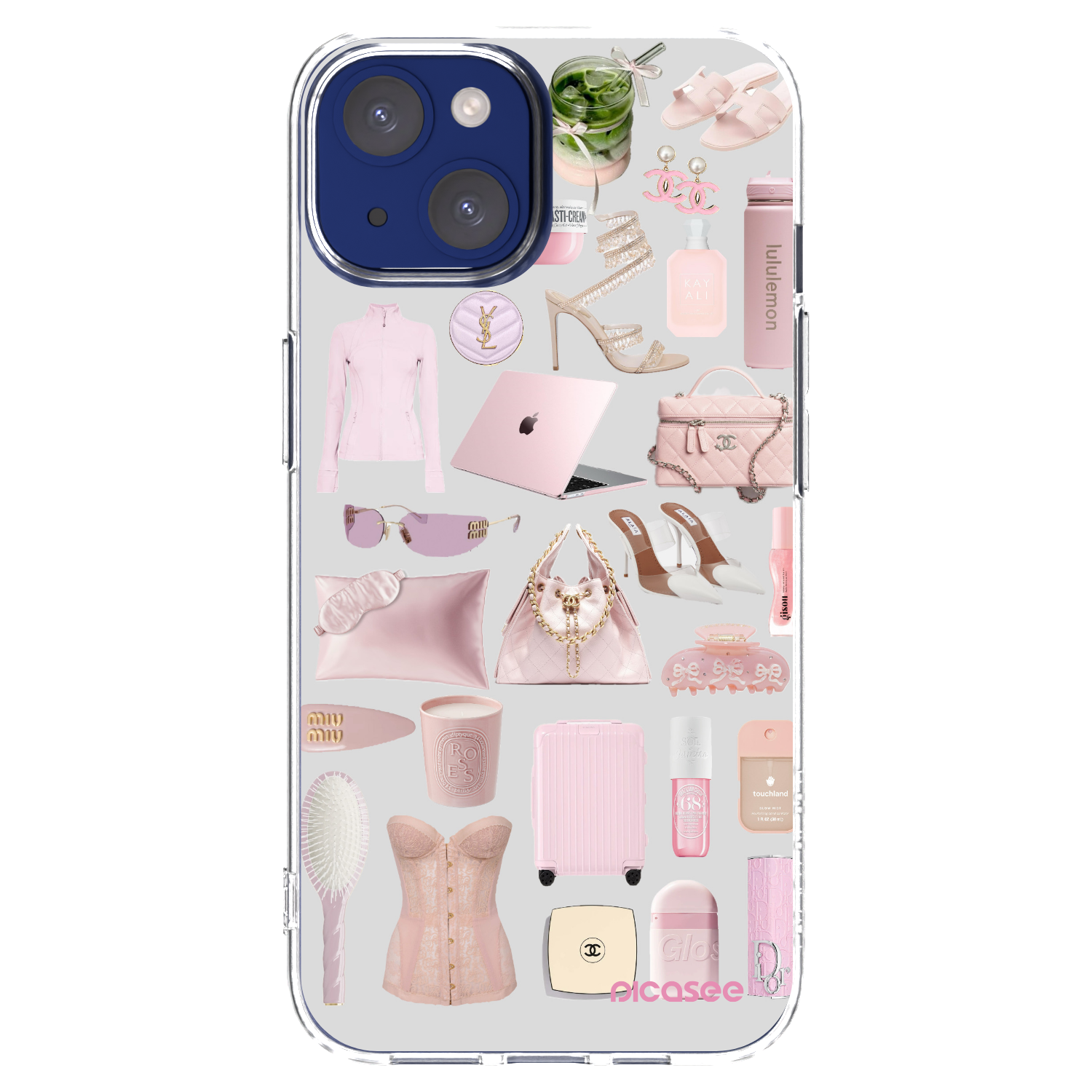Picasee Apple iPhone 14 Hülle - Transparentes Silikon - Glam Babe