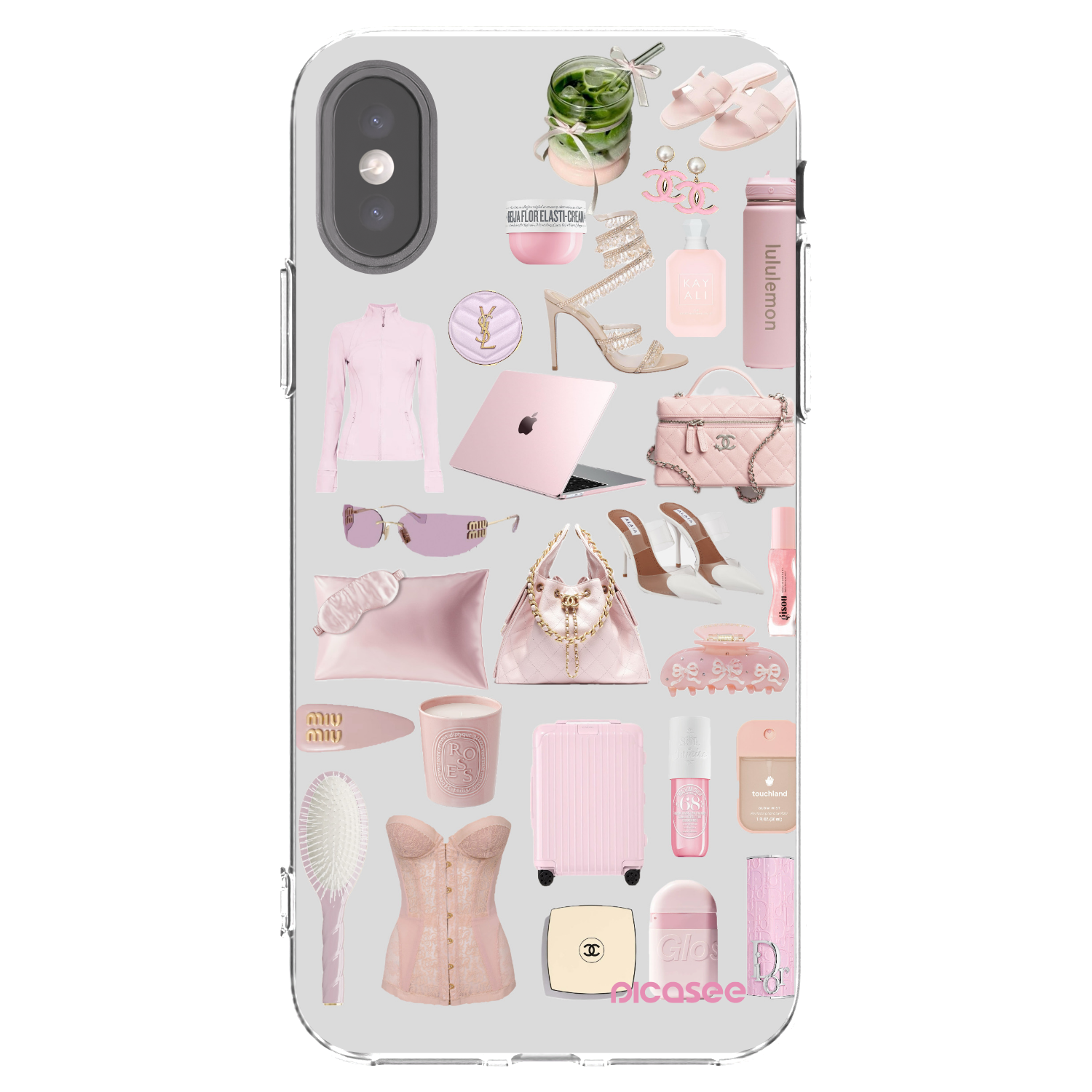 Picasee Apple iPhone X/XS Hülle - Transparentes Silikon - Glam Babe