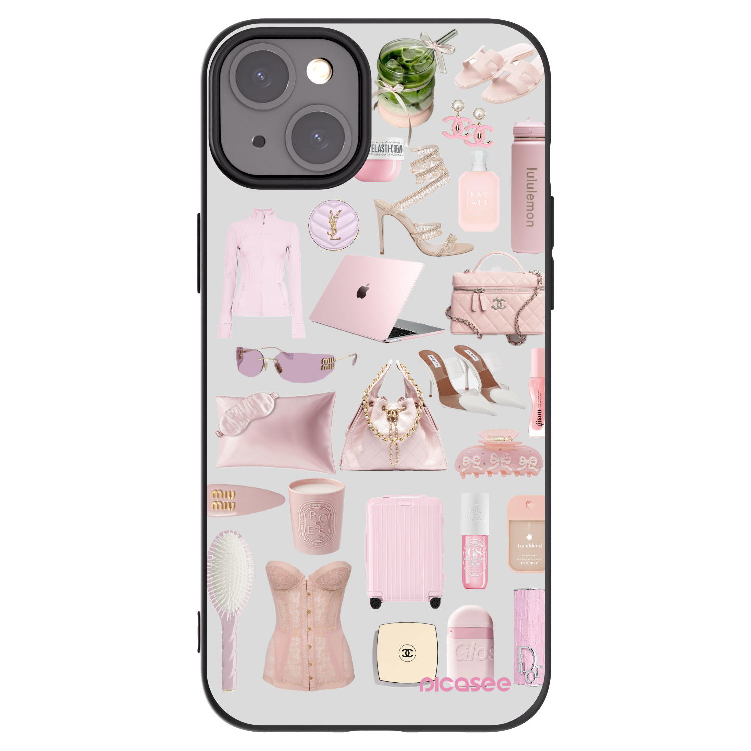 Picasee Apple iPhone 15 Plus Hülle - Schwarzes Silikon - Glam Babe