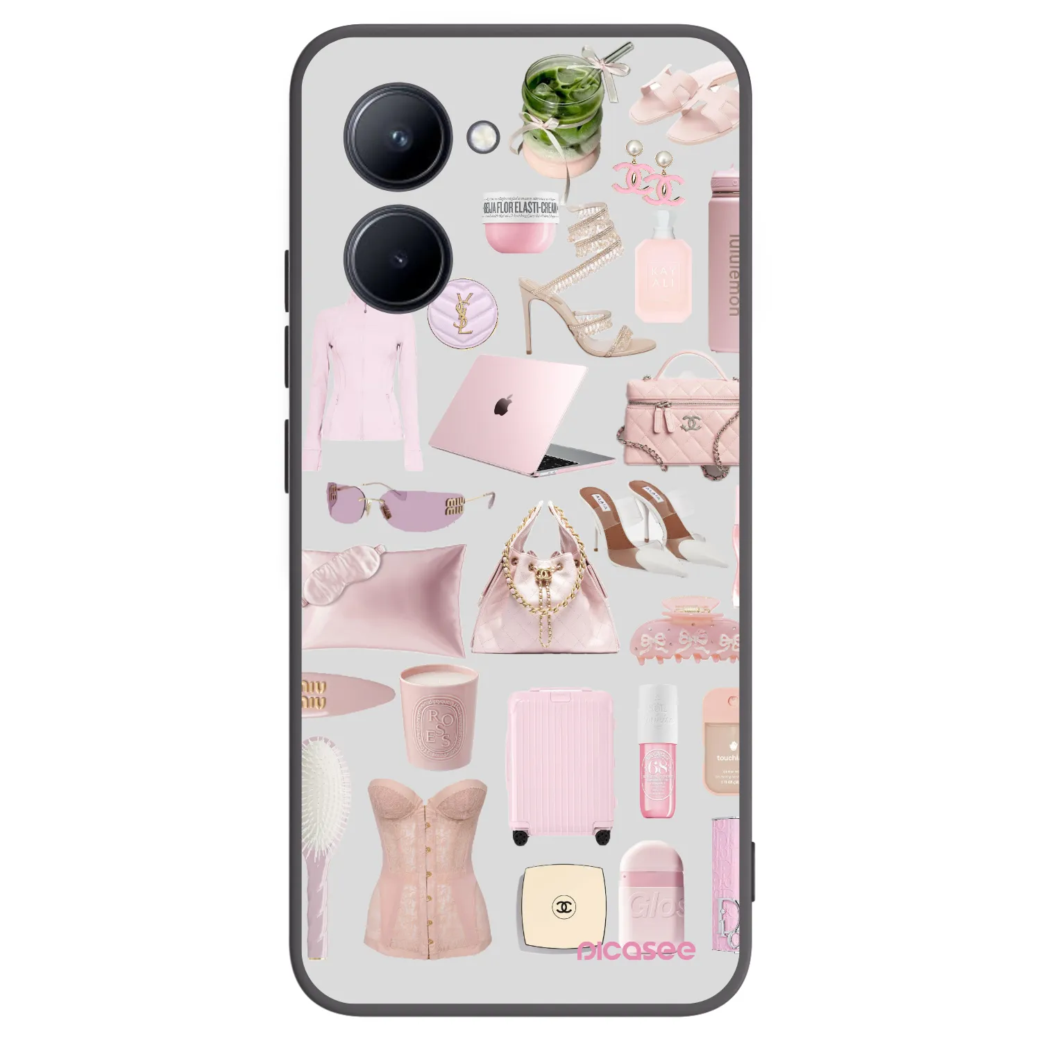Picasee Realme C33 (2023) Hülle - Schwarzes Silikon - Glam Babe