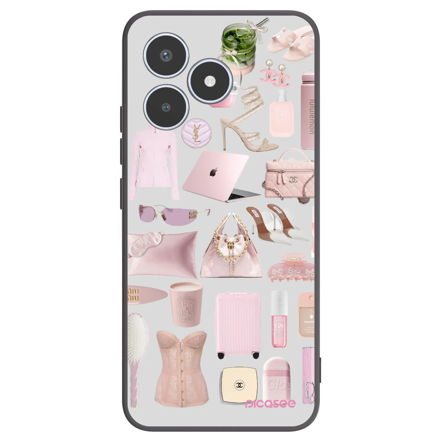 Picasee Realme C53 Hülle - Schwarzes Silikon - Glam Babe