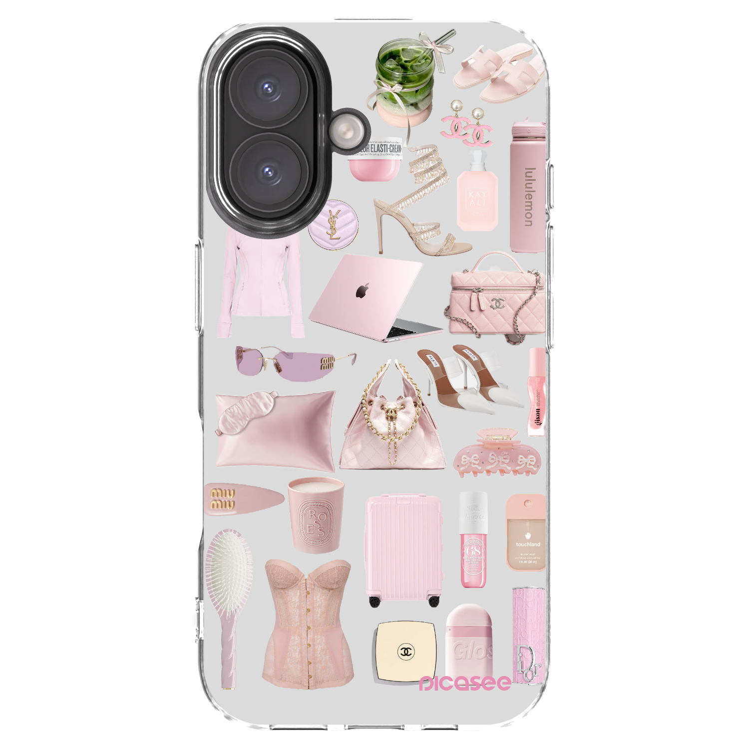 Picasee Apple iPhone 16 Hülle - Transparentes Silikon - Glam Babe