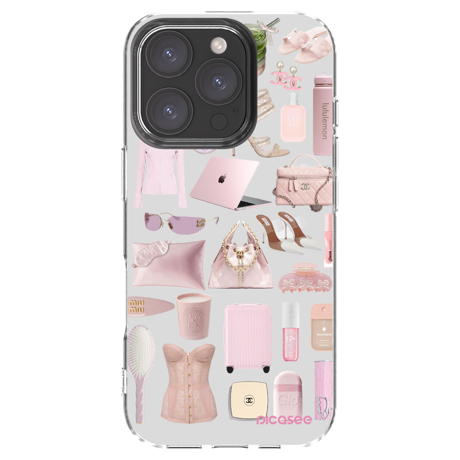 Picasee Apple iPhone 16 Pro Hülle - Transparentes Silikon - Glam Babe