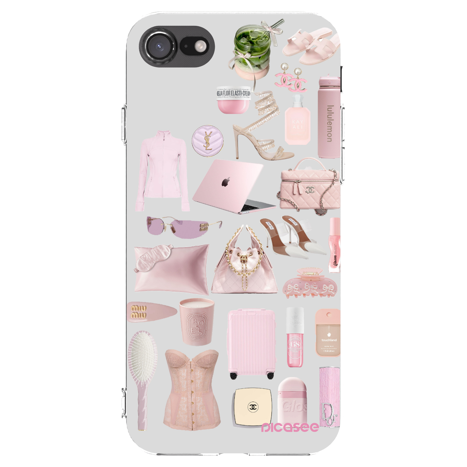 Picasee Apple iPhone 7 Hülle - Transparentes Silikon - Glam Babe