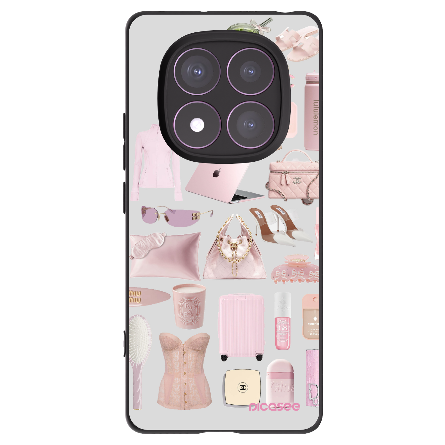 Picasee Xiaomi Redmi Note 14 Pro 4G Hülle - Schwarzes Silikon - Glam Babe