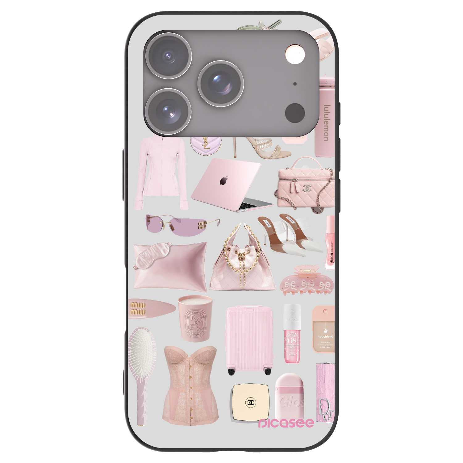 Picasee Apple iPhone 17 Pro Hülle - Schwarzes Silikon - Glam Babe