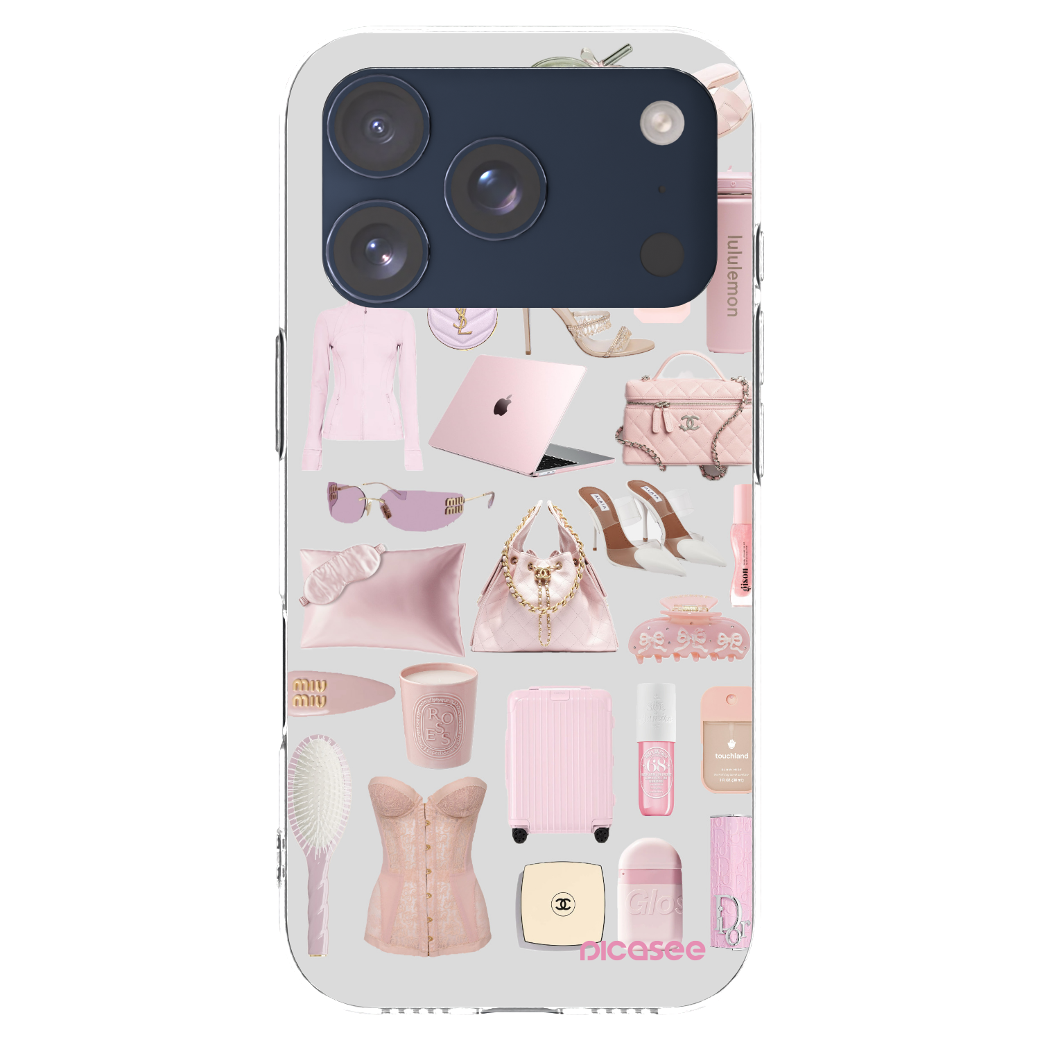 Picasee Apple iPhone 17 Pro Hülle - Transparentes Silikon - Glam Babe