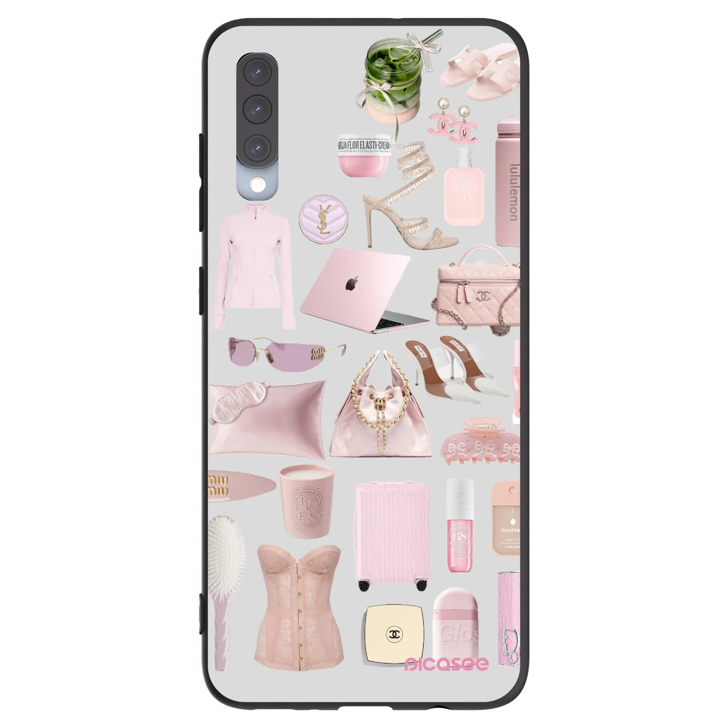 Picasee Samsung Galaxy A70 A705F Hülle - Schwarzes Silikon - Glam Babe