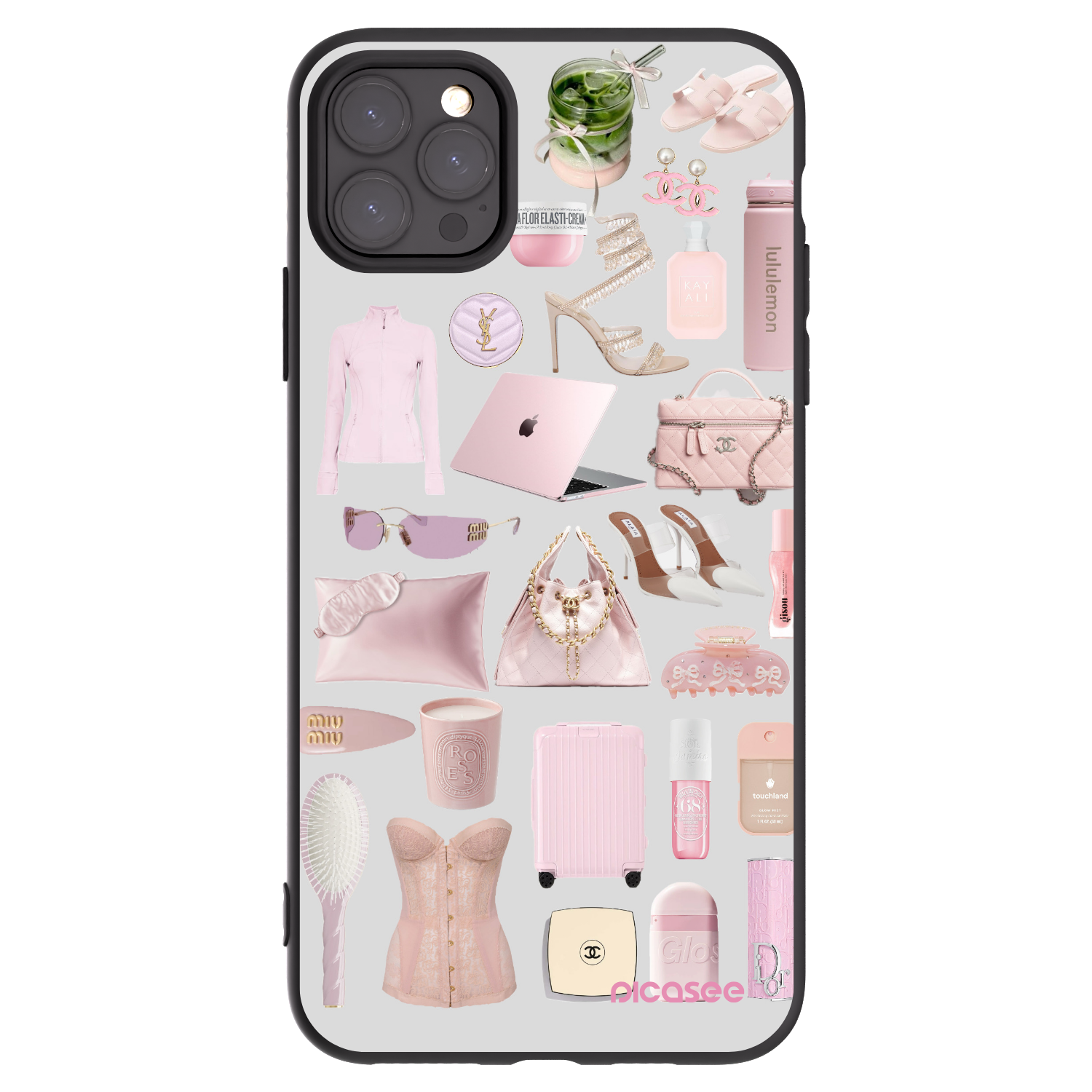 Picasee Apple iPhone 11 Pro Max Hülle - Schwarzes Silikon - Glam Babe