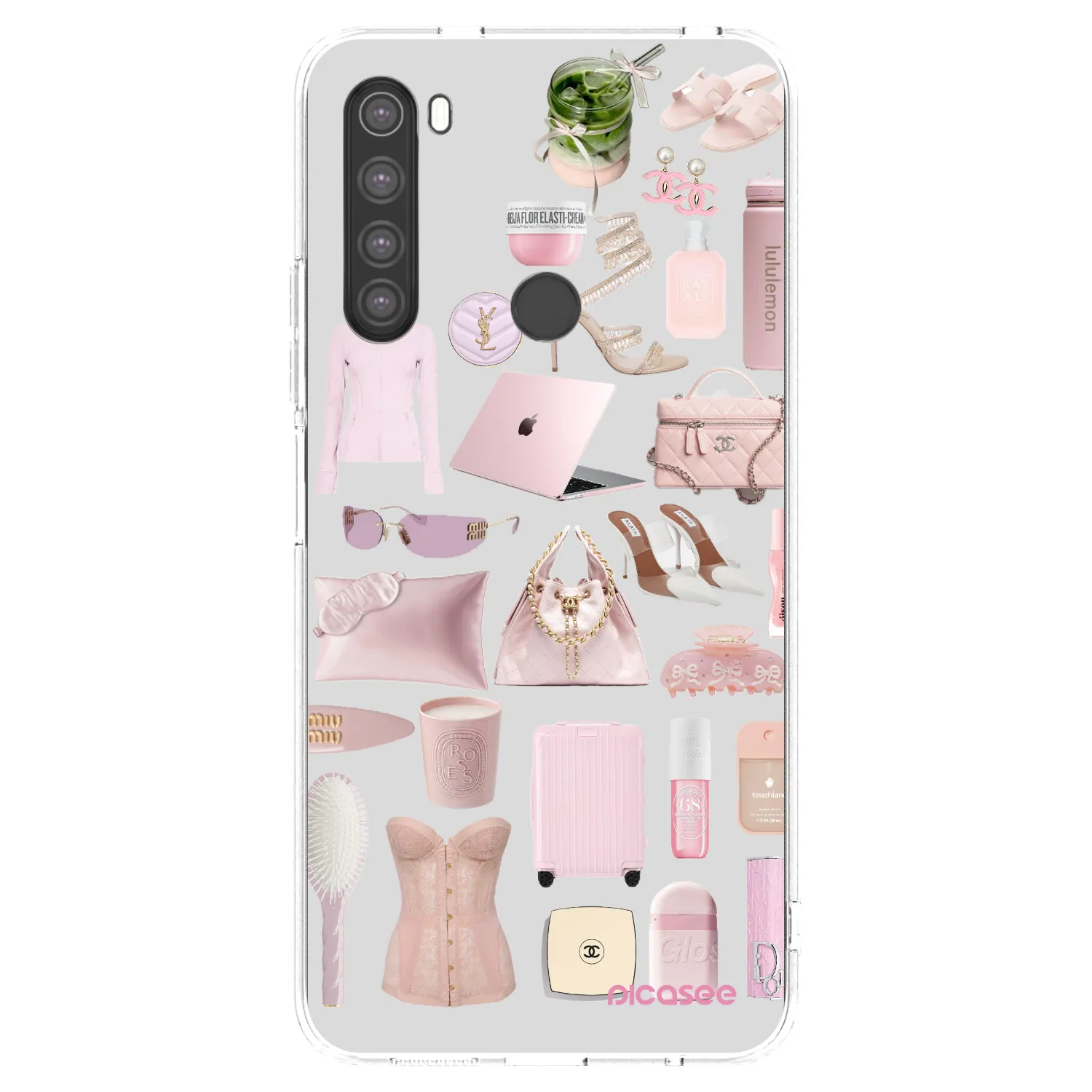 Picasee Xiaomi Redmi Note 8 Hülle - Transparentes Silikon - Glam Babe