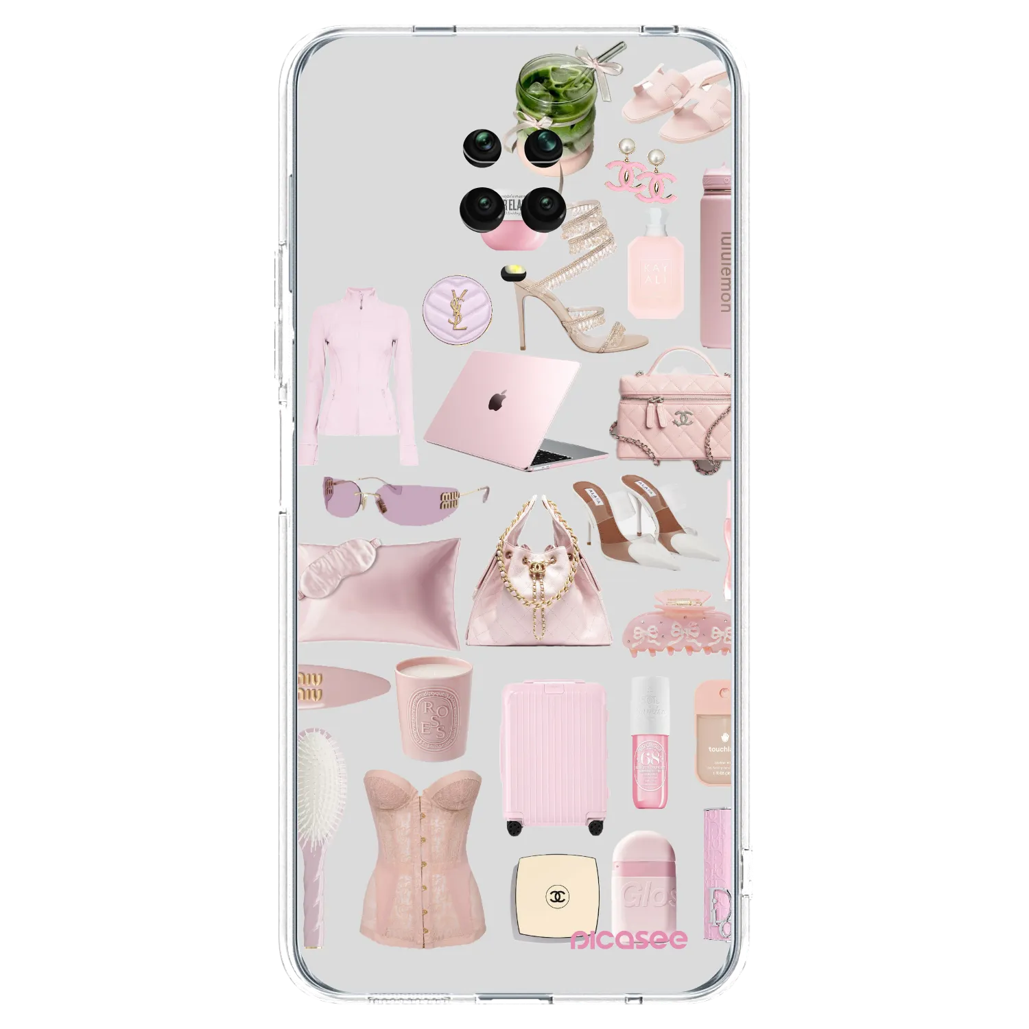 Picasee Xiaomi Redmi Note 9S Hülle - Transparentes Silikon - Glam Babe