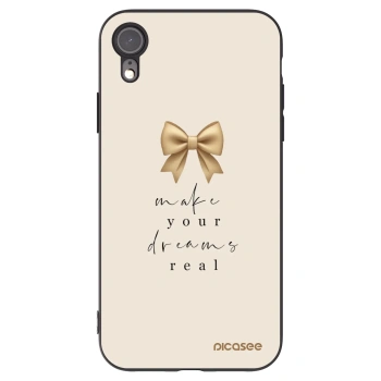 Picasee Apple iPhone XR Hülle - Schwarzes Silikon - Golden Dream