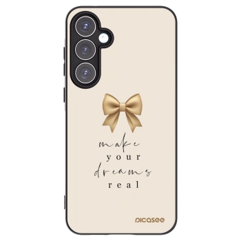 Picasee Samsung Galaxy A55 5G A556B Hülle - Schwarzes Silikon - Golden Dream