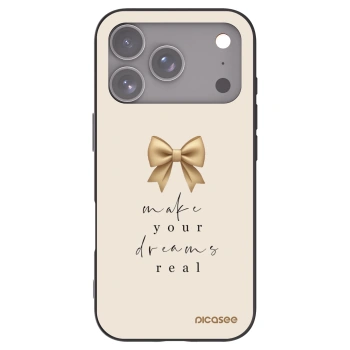 Picasee Apple iPhone 17 Pro Hülle - Schwarzes Silikon - Golden Dream
