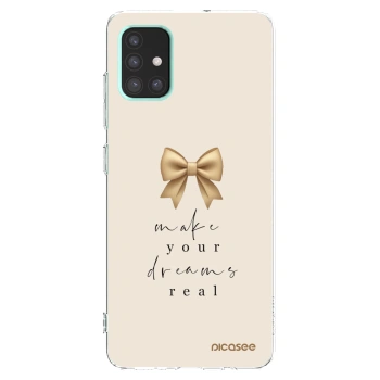 Picasee Samsung Galaxy A51 A515F Hülle - Transparentes Silikon - Golden Dream