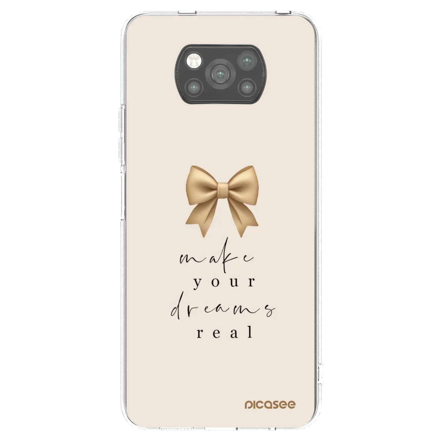 Picasee Xiaomi Poco X3 Hülle - Schwarzes Silikon - Golden Dream
