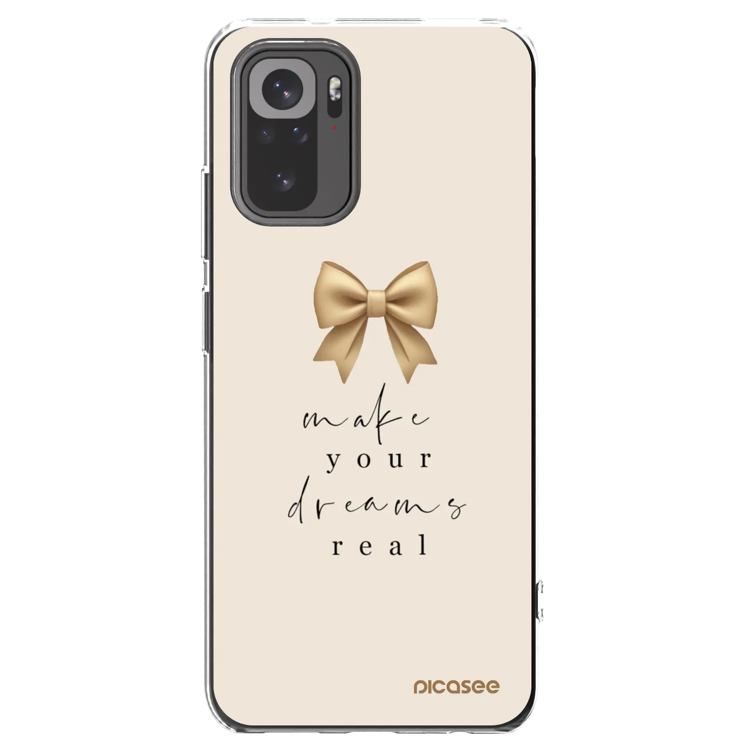 Picasee Xiaomi Redmi Note 10 Hülle - Transparentes Silikon - Golden Dream
