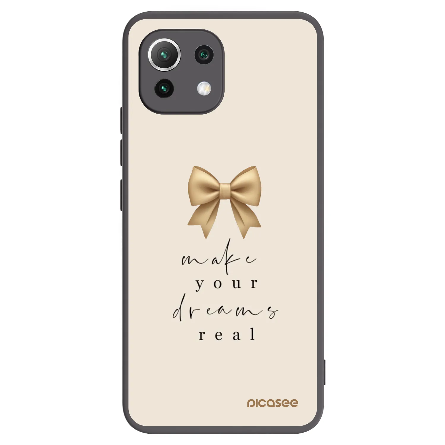 Picasee Xiaomi Mi 11 Lite Hülle - Schwarzes Silikon - Golden Dream