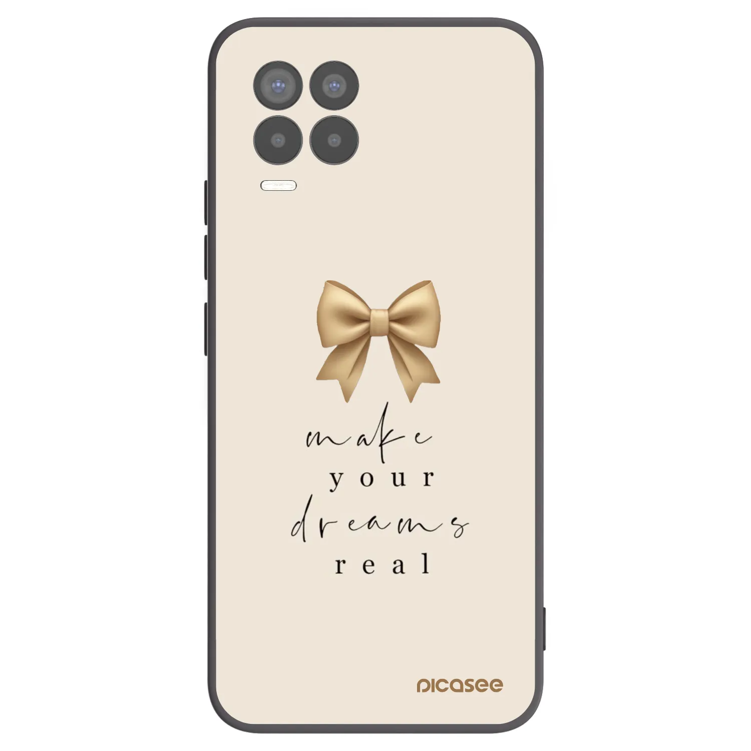 Picasee Realme 8 4G Hülle - Schwarzes Silikon - Golden Dream