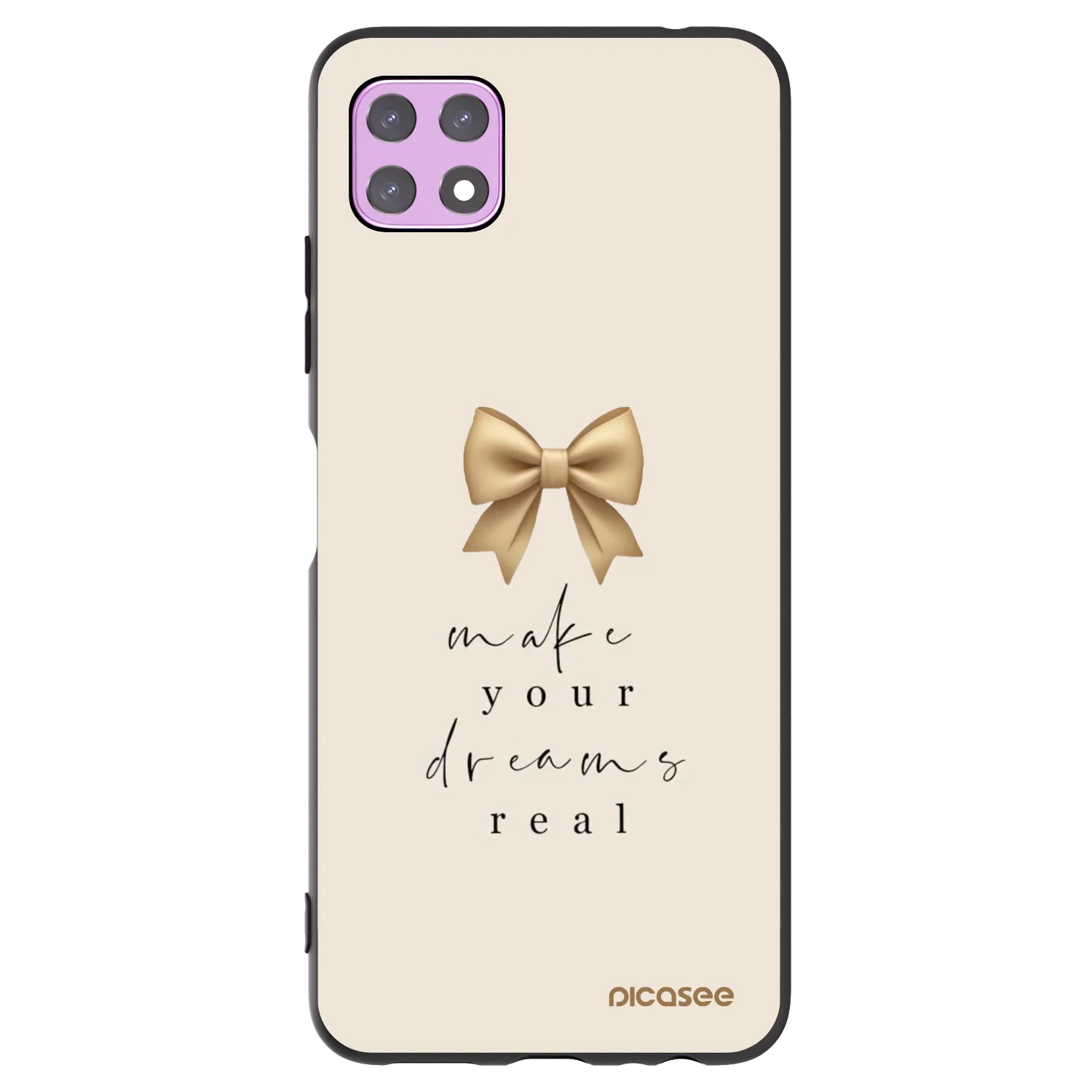 Picasee Samsung Galaxy A22 A226B 5G Hülle - Schwarzes Silikon - Golden Dream