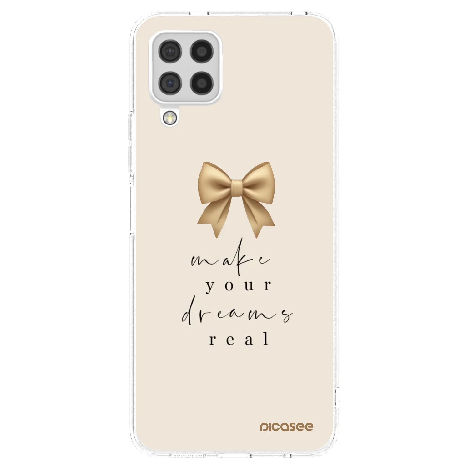 Picasee Samsung Galaxy A22 A225F 4G Hülle - Transparentes Silikon - Golden Dream