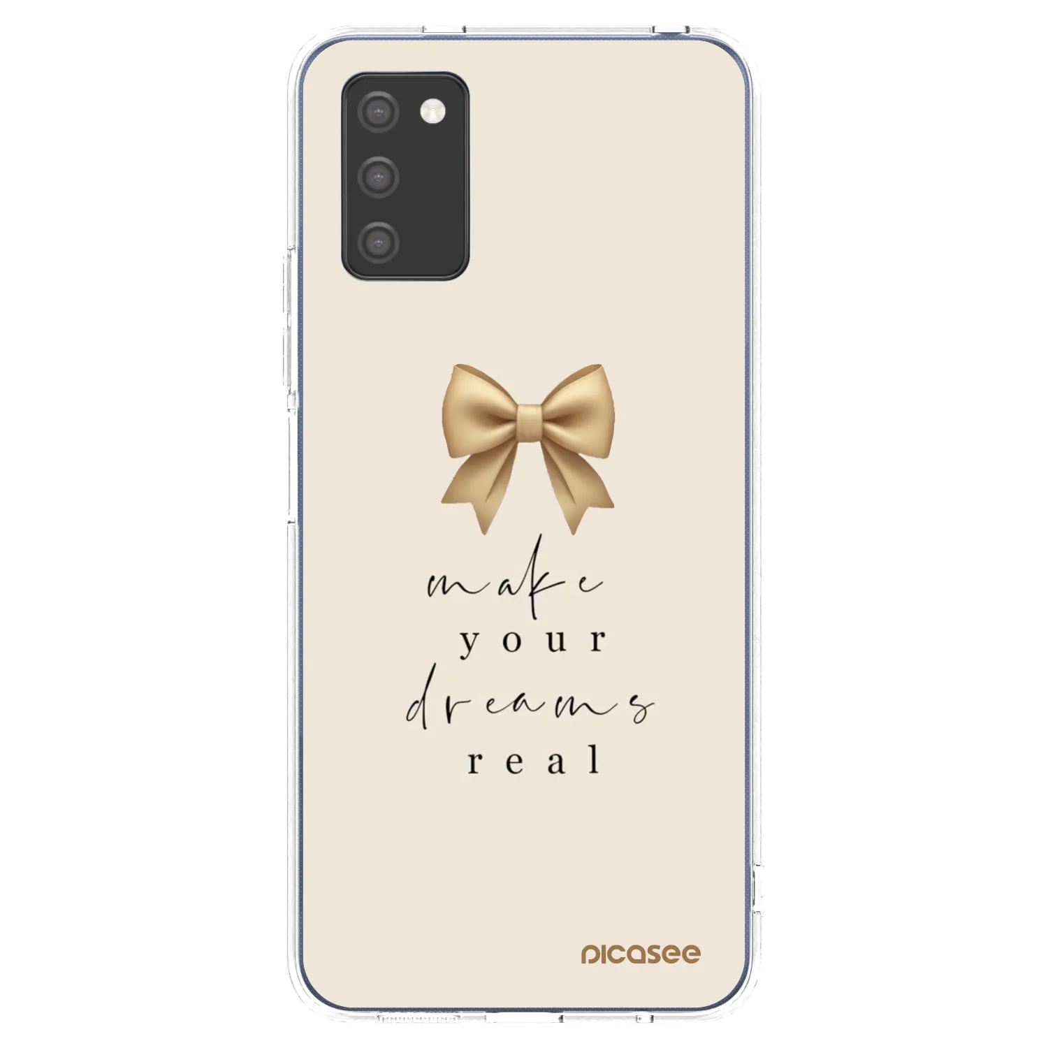 Picasee Samsung Galaxy A03s A037G Hülle - Transparentes Silikon - Golden Dream