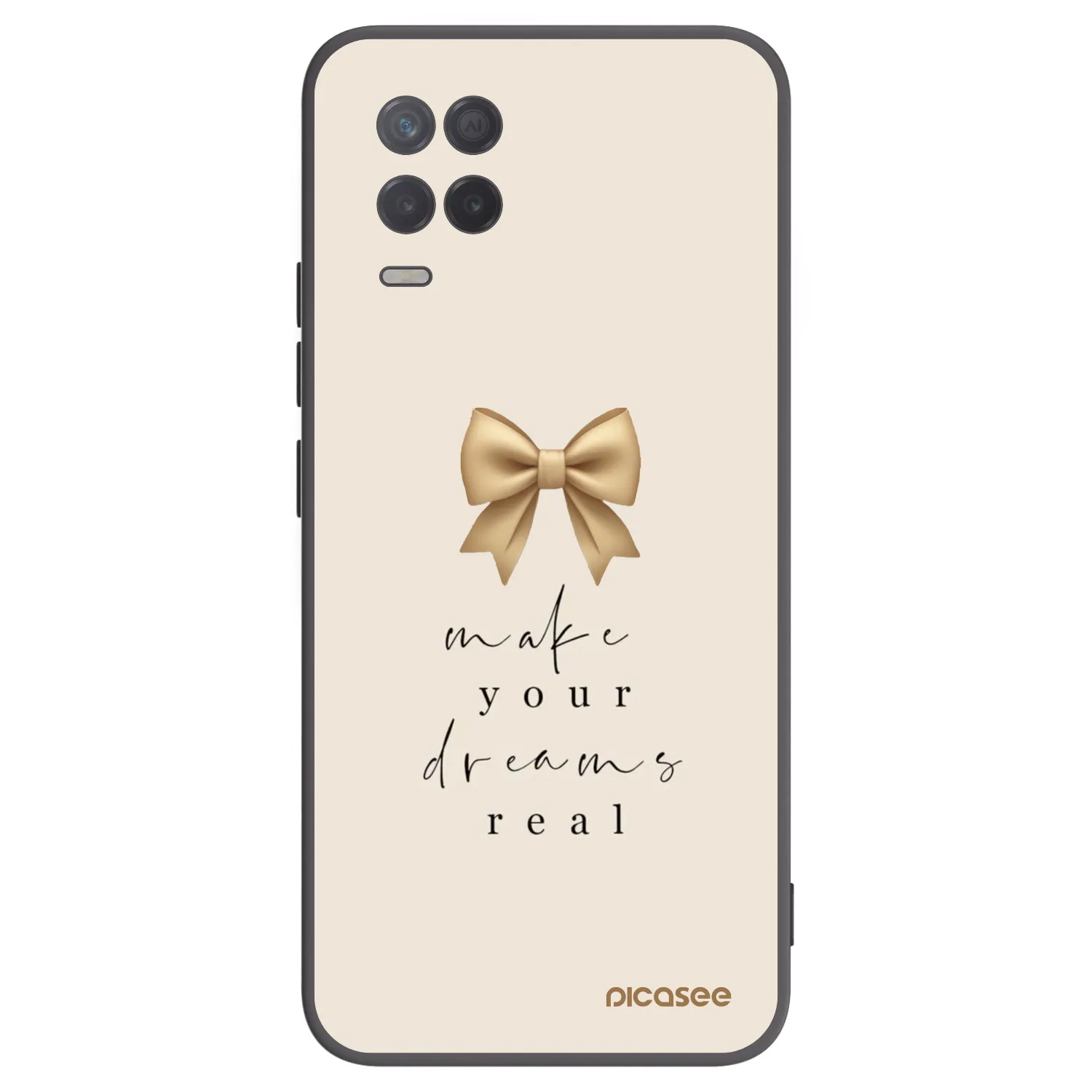 Picasee Realme 8 5G Hülle - Schwarzes Silikon - Golden Dream