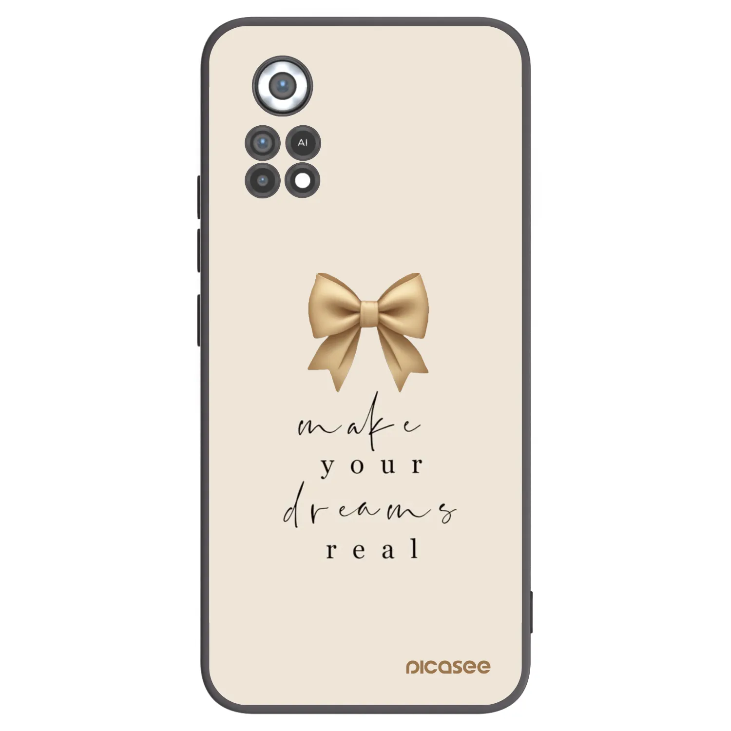 Picasee Xiaomi Poco X4 Pro 5G Hülle - Schwarzes Silikon - Golden Dream