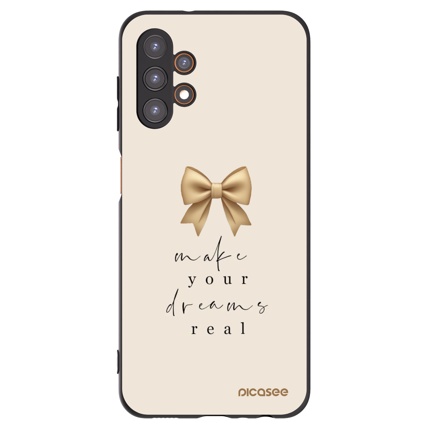 Picasee Samsung Galaxy A13 4G A135 Hülle - Schwarzes Silikon - Golden Dream