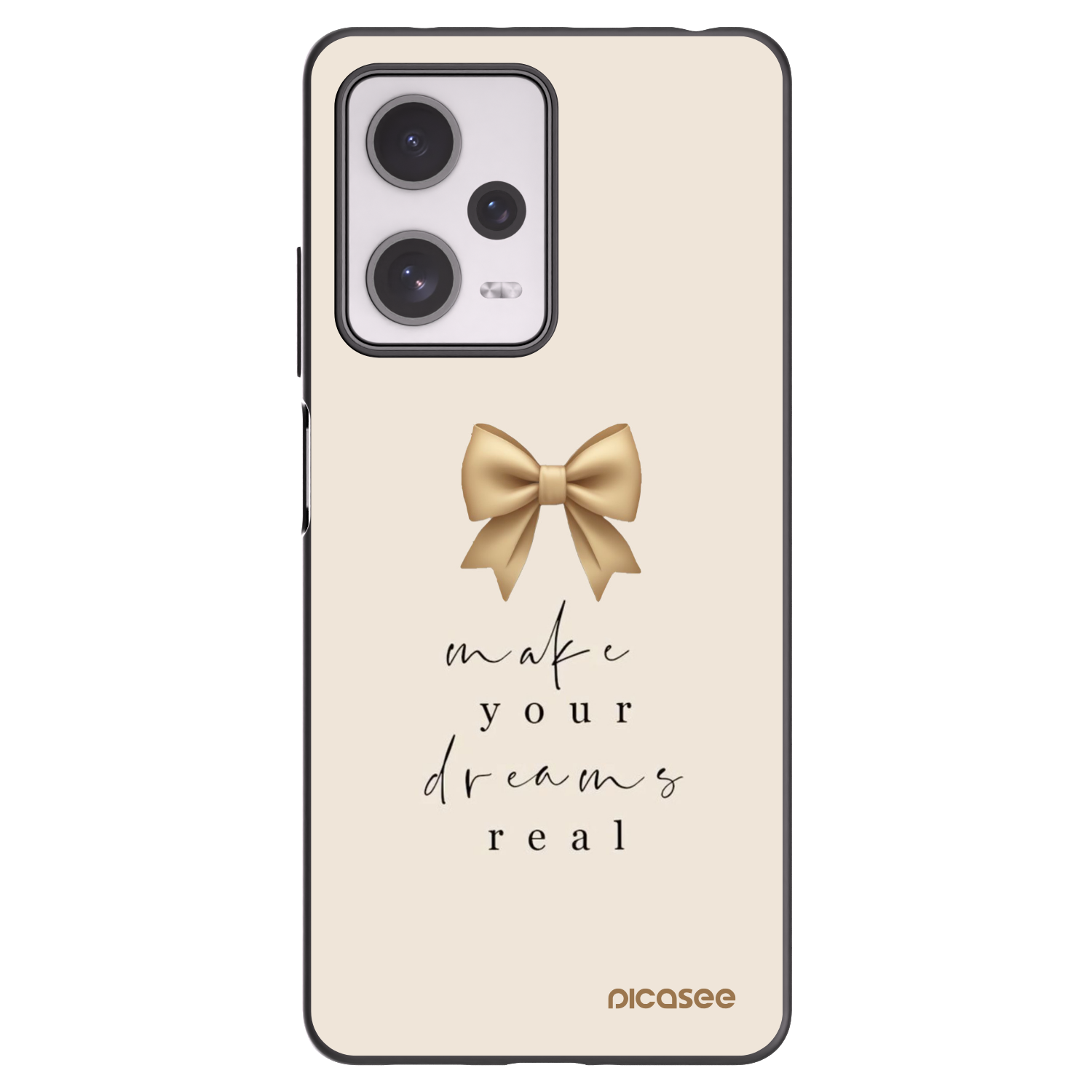 Picasee Xiaomi Redmi Note 12 Pro+ 5G Hülle - Schwarzes Silikon - Golden Dream