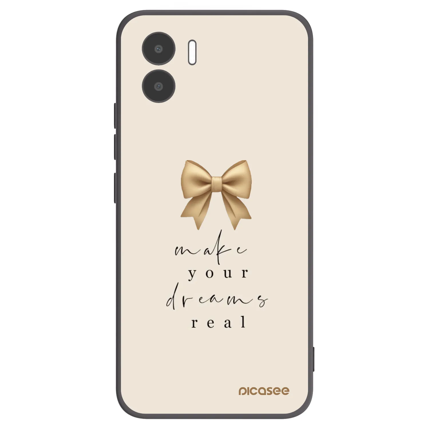Picasee Xiaomi Redmi A2 Hülle - Schwarzes Silikon - Golden Dream