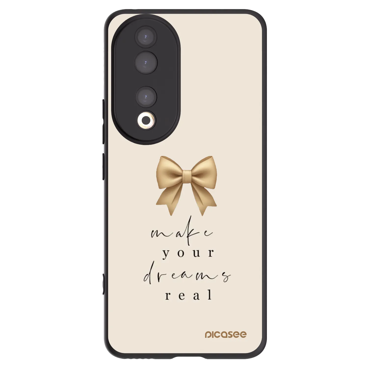 Picasee Honor 90 5G Hülle - Schwarzes Silikon - Golden Dream