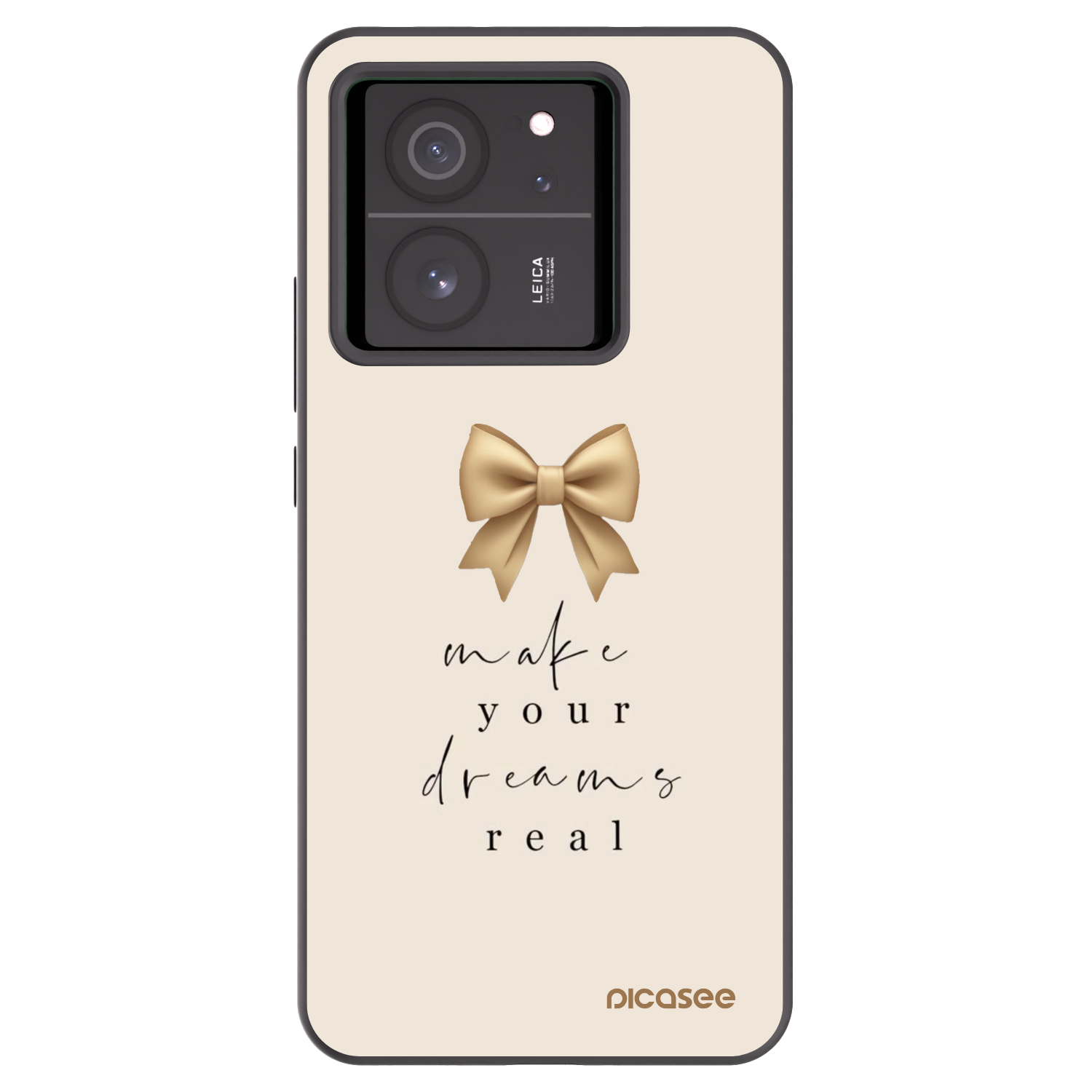 Picasee Xiaomi 13T Hülle - Schwarzes Silikon - Golden Dream