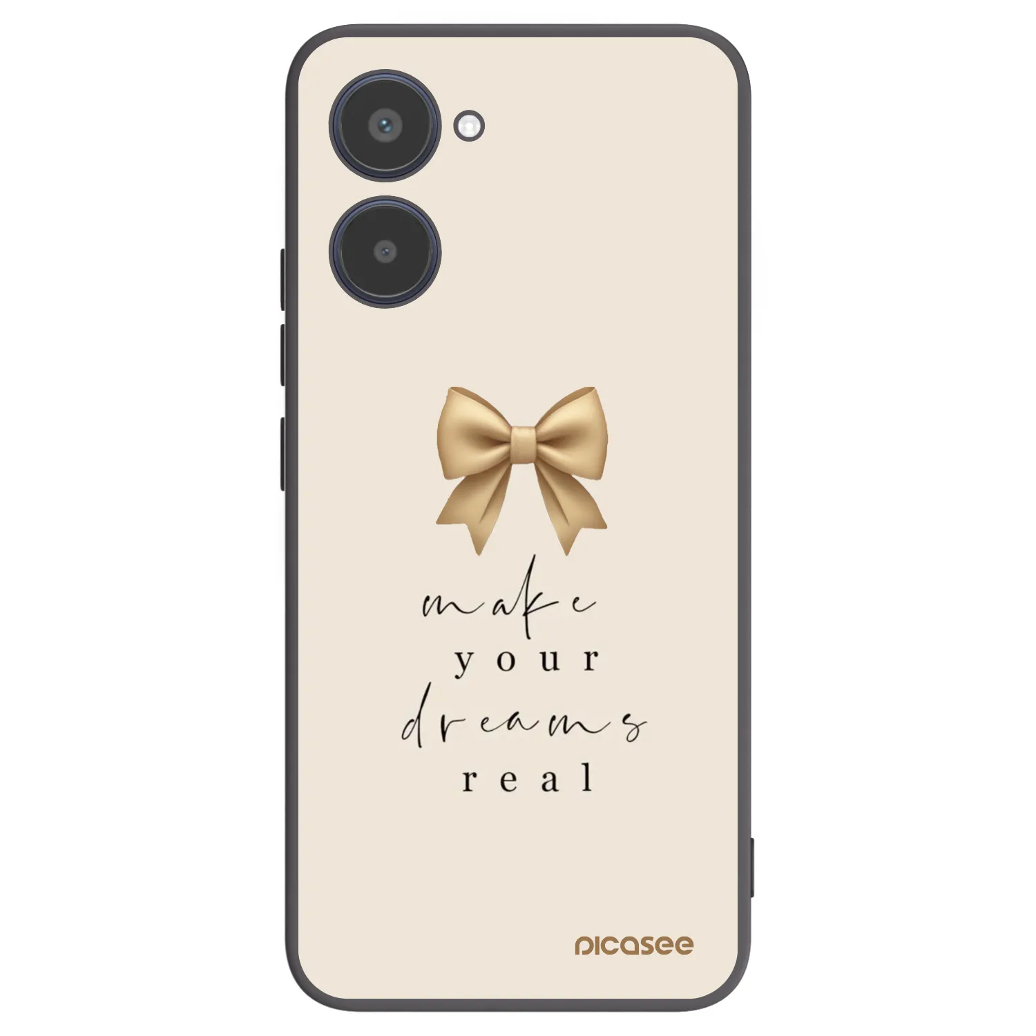 Picasee Realme 10 4G Hülle - Schwarzes Silikon - Golden Dream