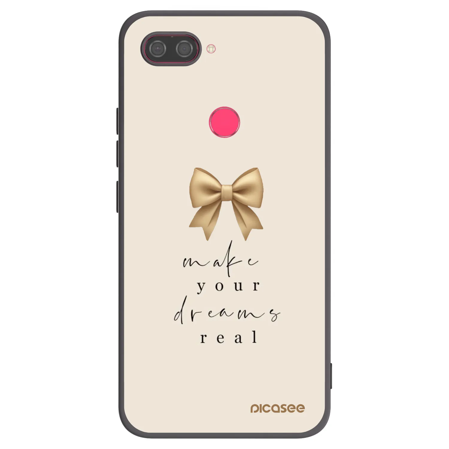 Picasee Xiaomi Mi 8 Lite Hülle - Schwarzes Silikon - Golden Dream