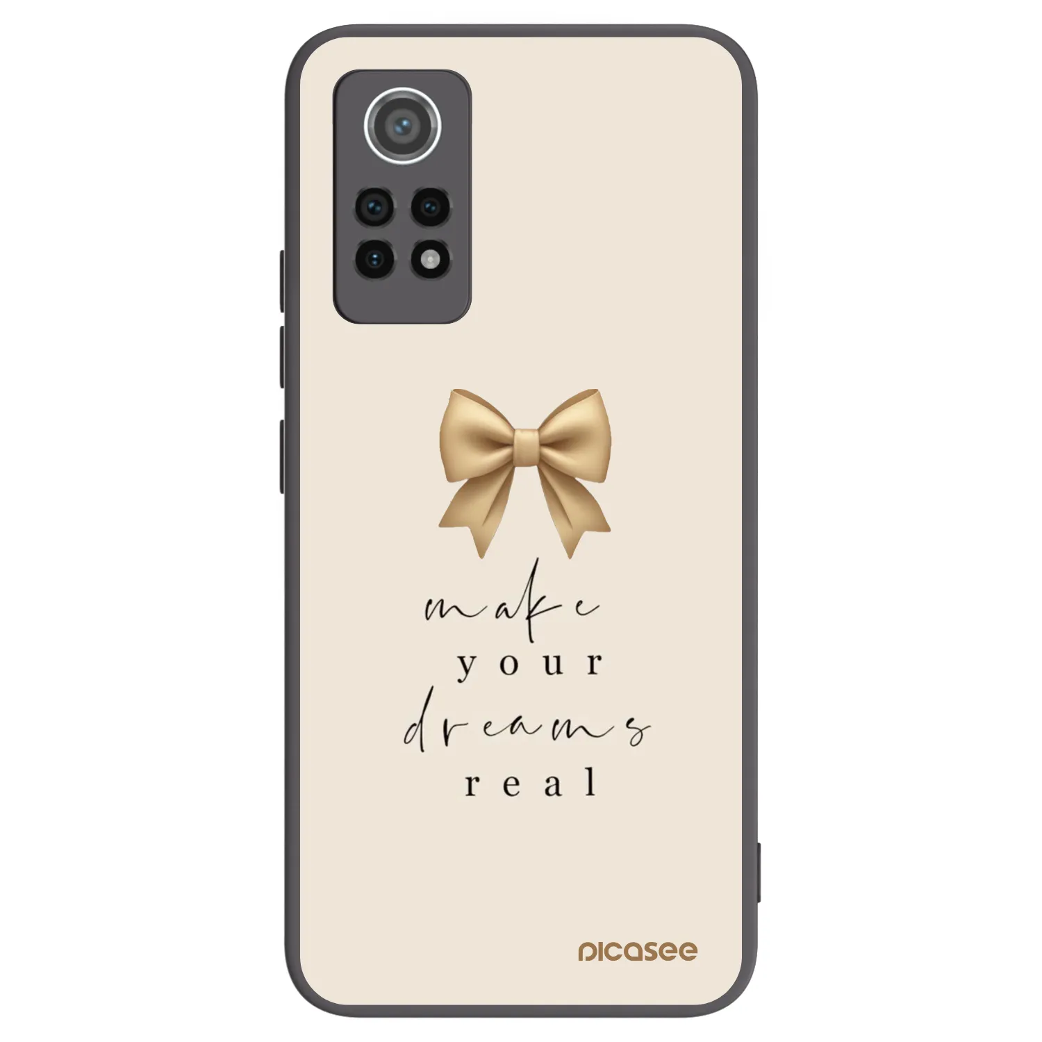 Picasee Xiaomi Redmi Note 12 Pro 4G Hülle - Schwarzes Silikon - Golden Dream