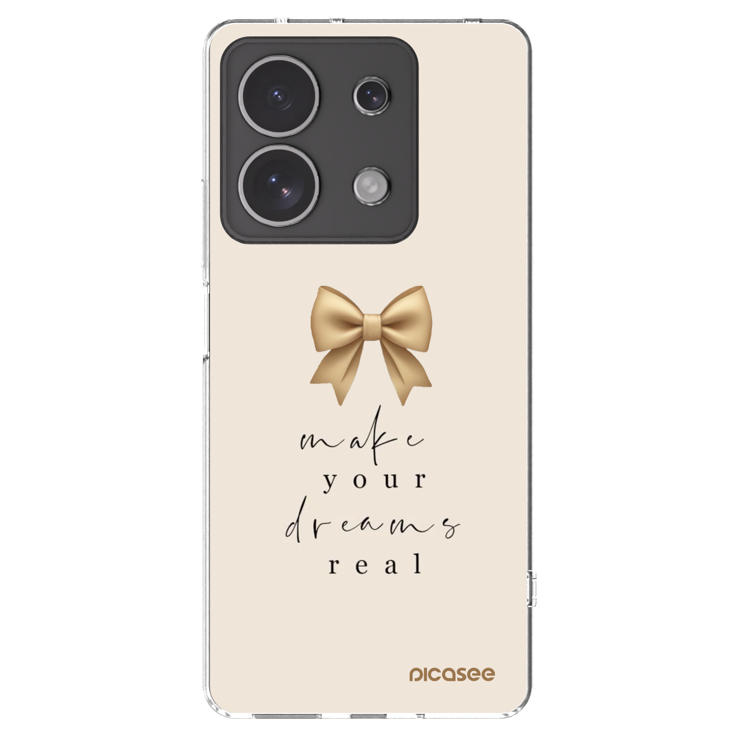 Picasee Xiaomi Redmi Note 13 4G Hülle - Transparentes Silikon - Golden Dream