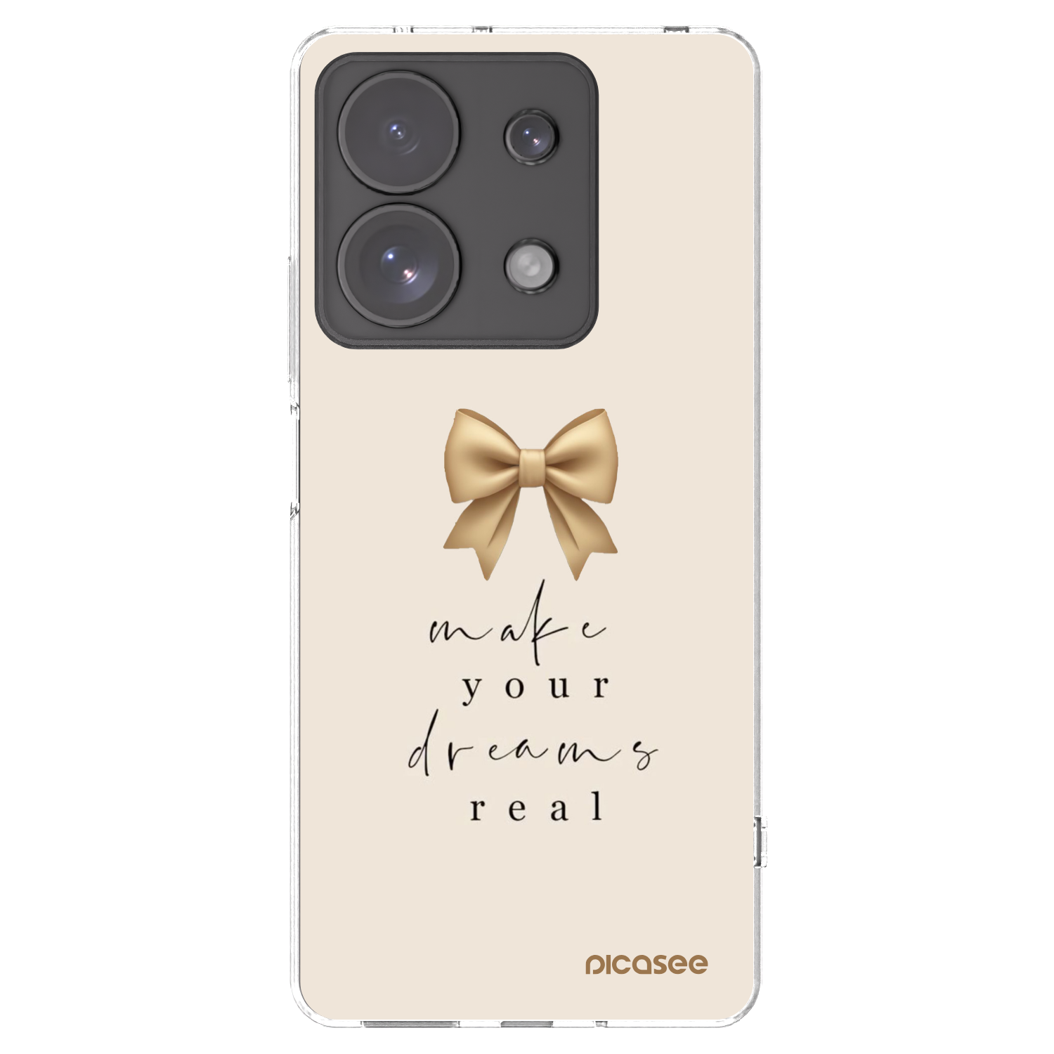 Picasee Xiaomi Redmi Note 13 Pro 4G Hülle - Transparentes Silikon - Golden Dream