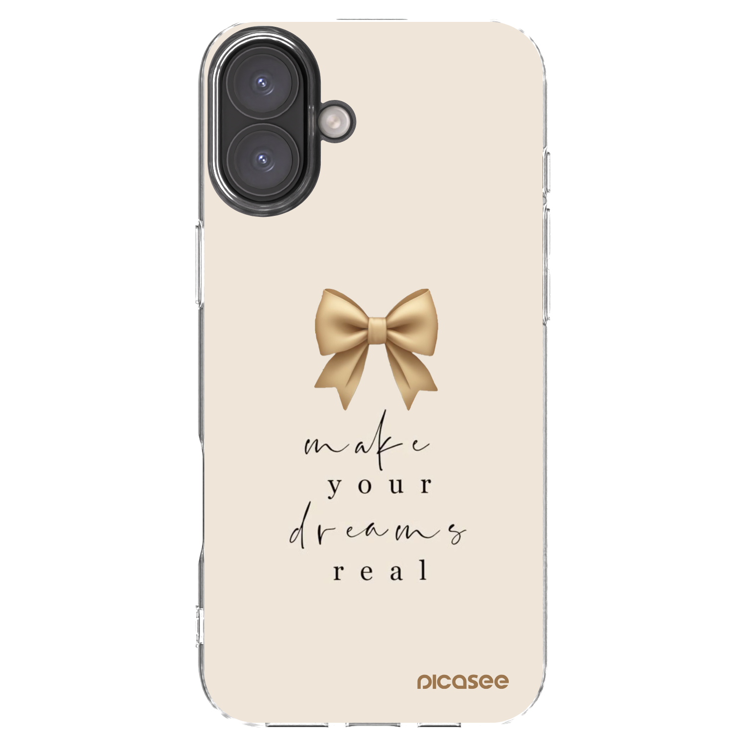 Picasee Apple iPhone 16 Plus Hülle - Transparentes Silikon - Golden Dream