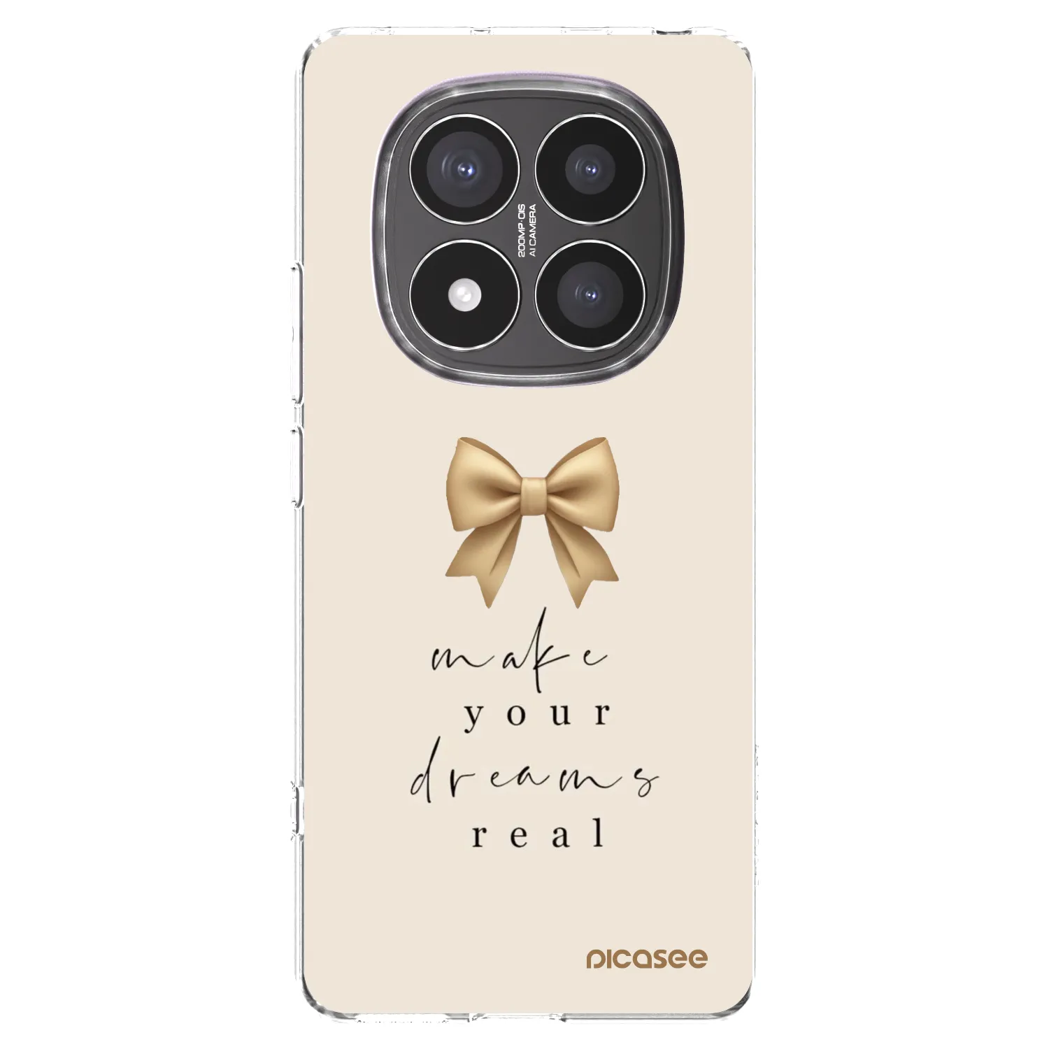 Picasee Xiaomi Redmi Note 14 Pro+ 5G Hülle - Transparentes Silikon - Golden Dream
