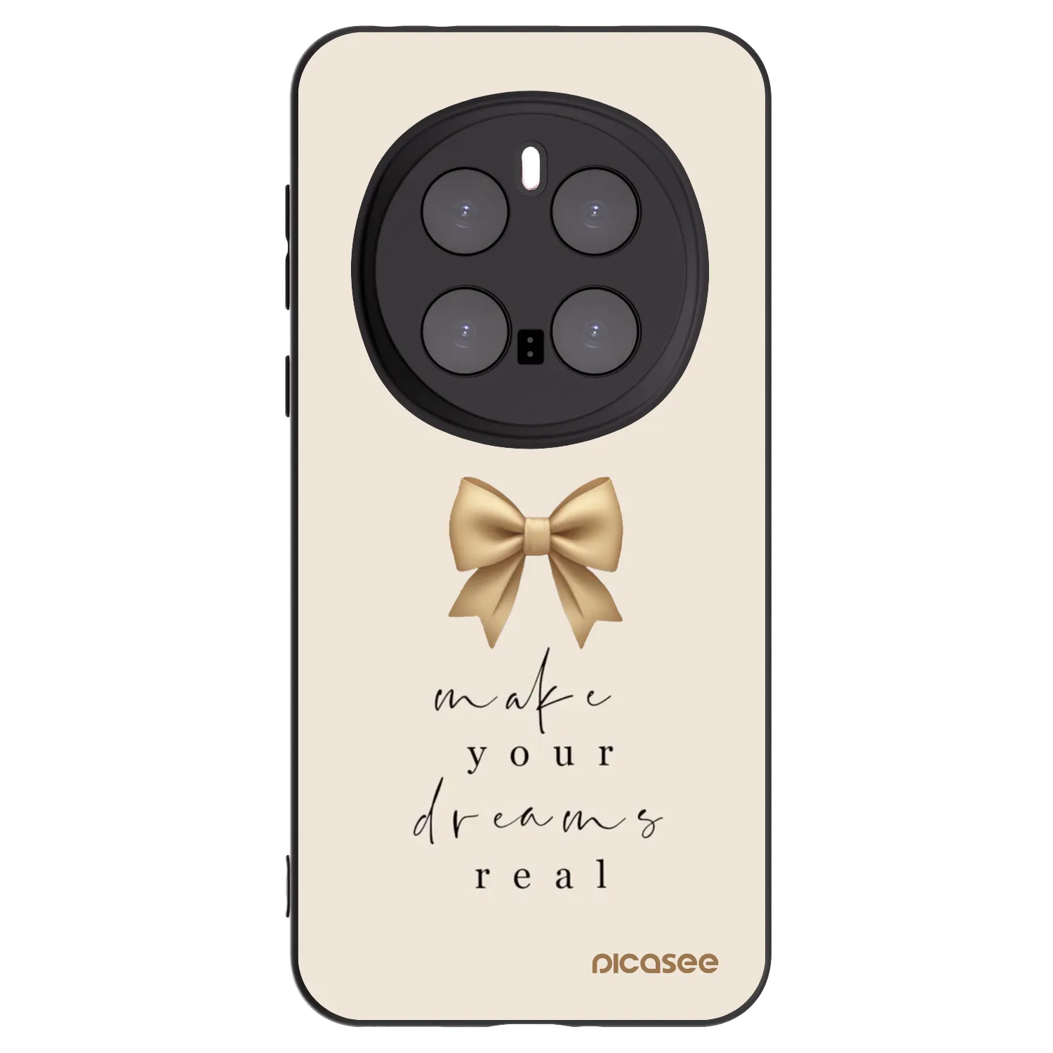 Picasee Honor Magic7 Pro 5G Hülle - Schwarzes Silikon - Golden Dream