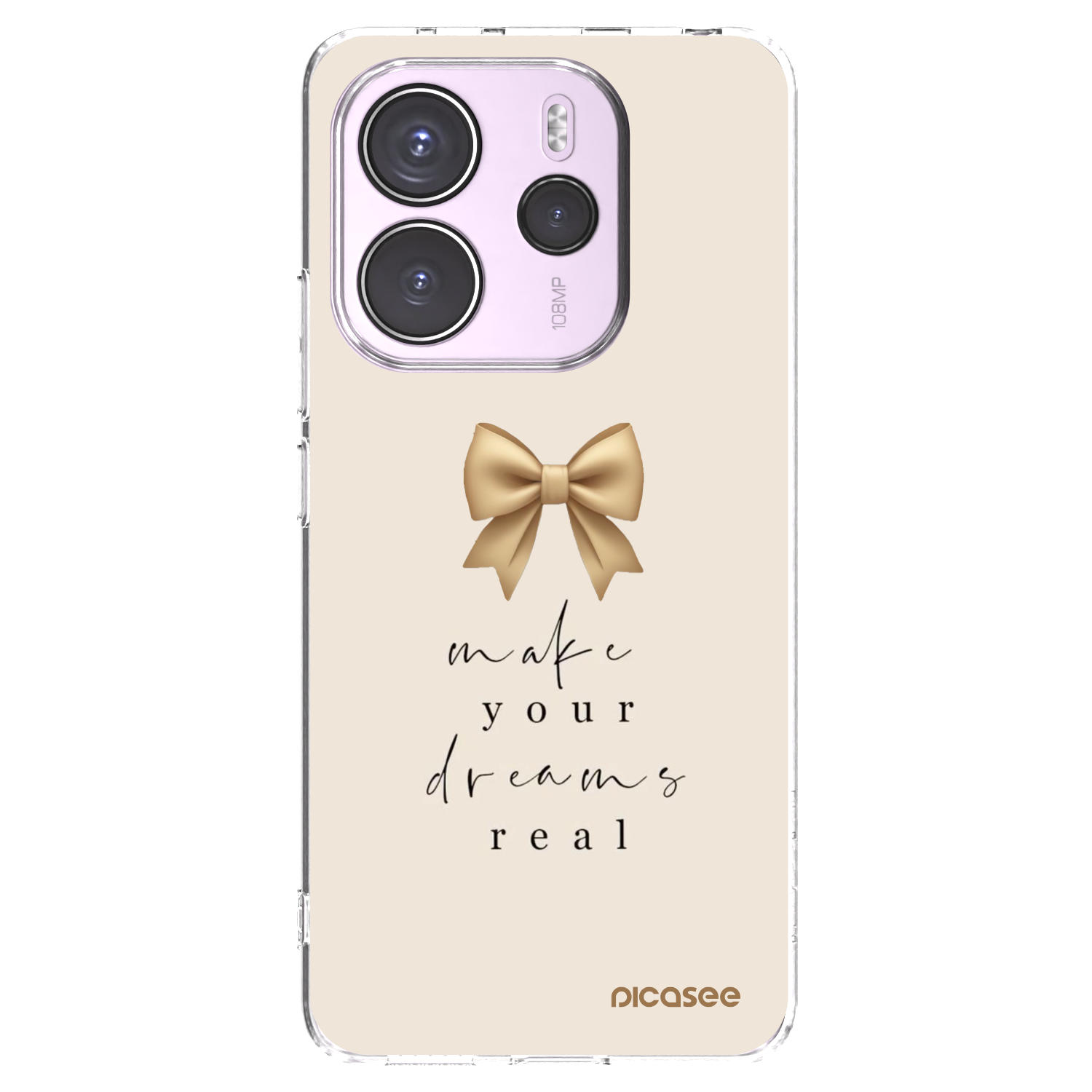 Picasee Xiaomi Redmi Note 14 4G Hülle - Transparentes Silikon - Golden Dream