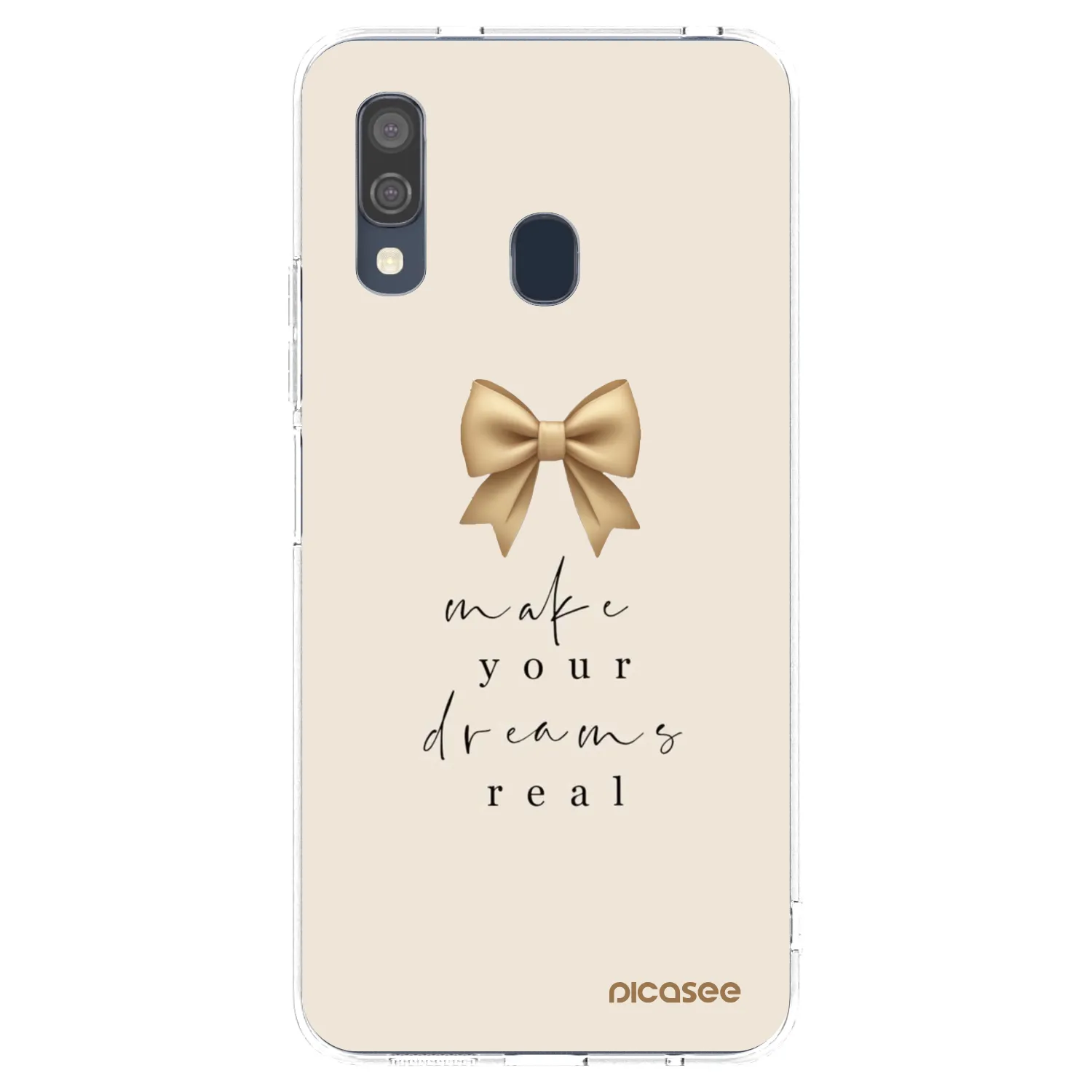 Picasee Samsung Galaxy A40 A405F Hülle - Transparentes Silikon - Golden Dream