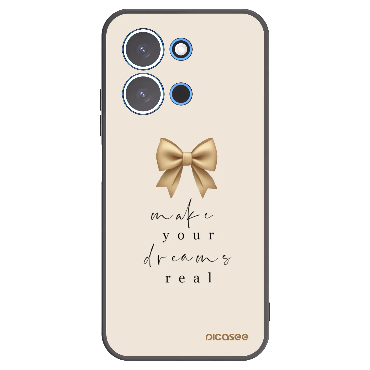 Picasee Xiaomi Redmi 15C 4G Hülle - Schwarzes Silikon - Golden Dream
