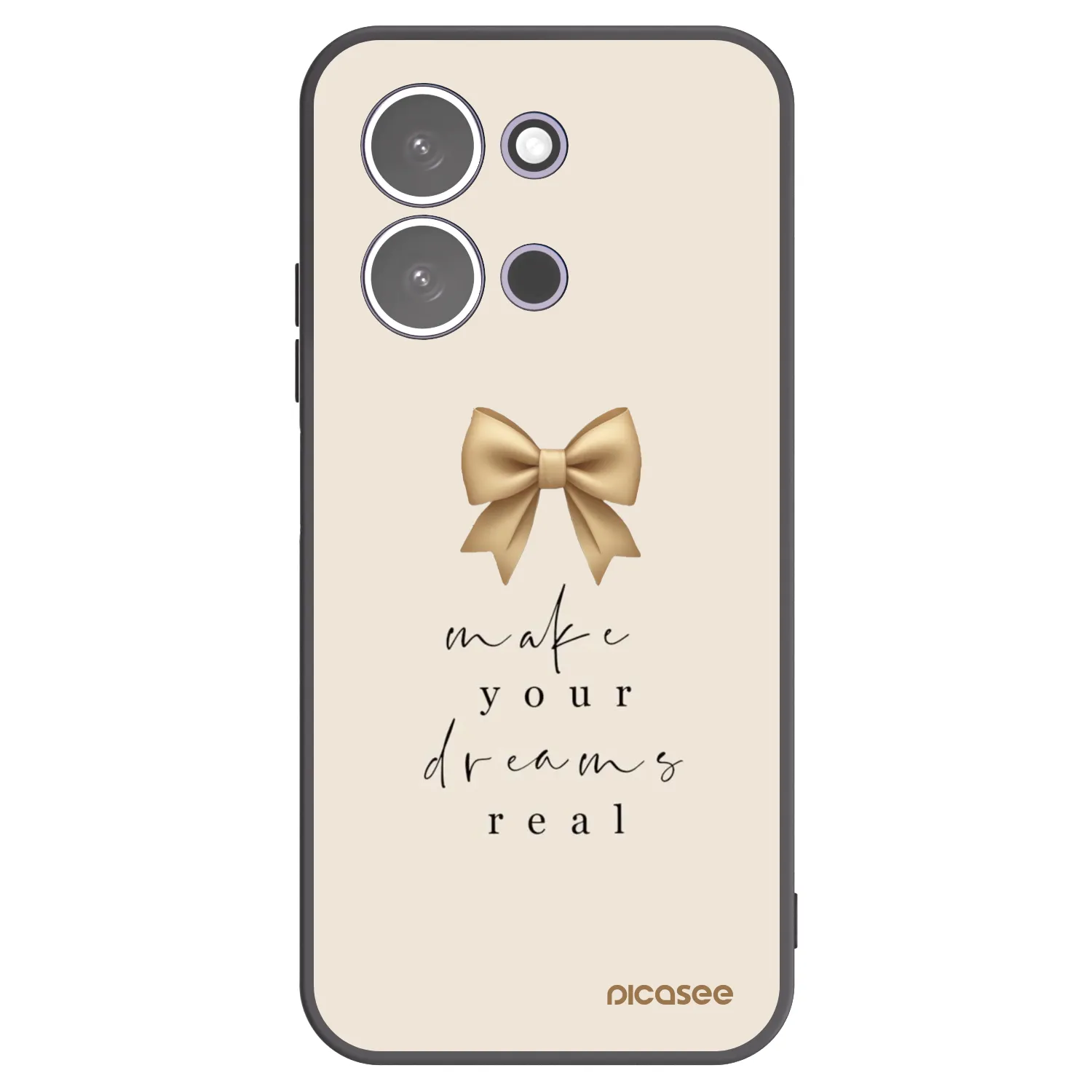 Picasee Xiaomi Redmi 15C 5G Hülle - Schwarzes Silikon - Golden Dream