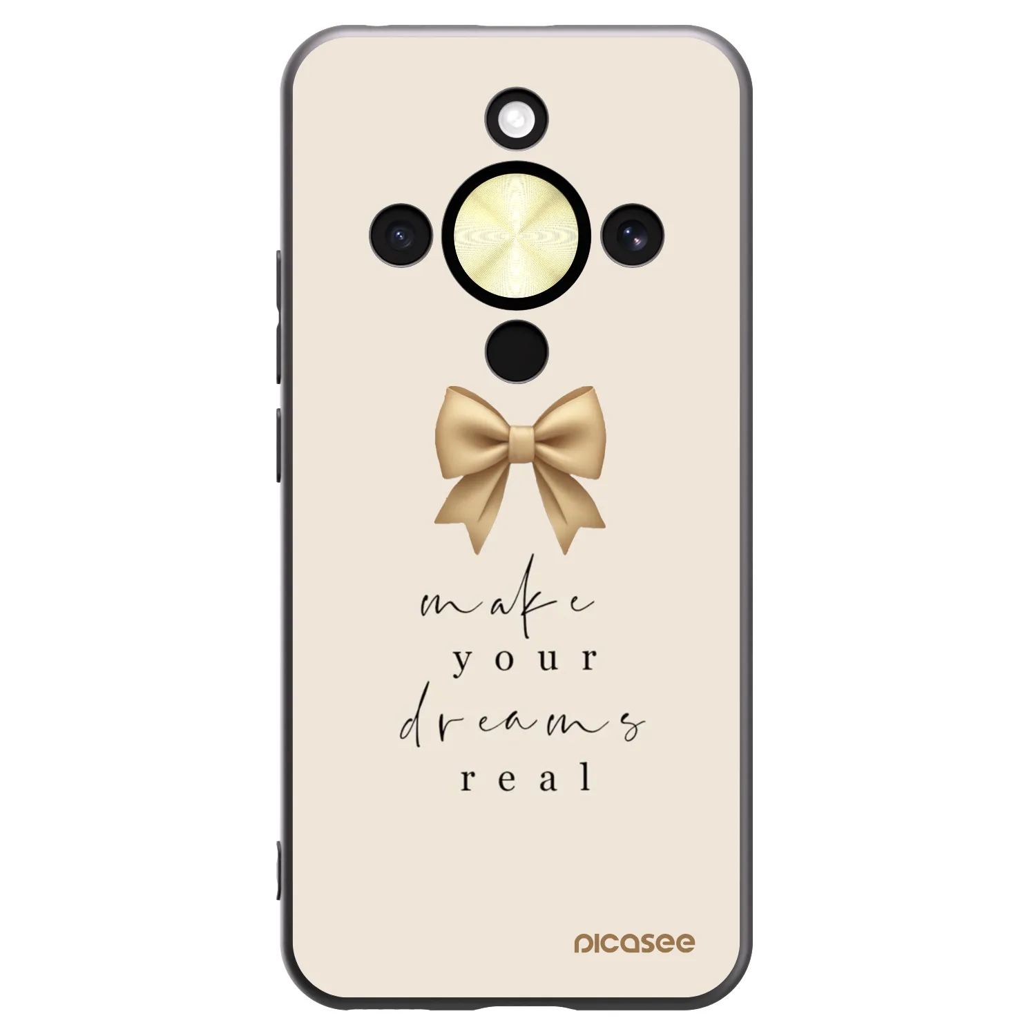 Picasee Honor Magic8 Lite 5G Hülle - Schwarzes Silikon - Golden Dream