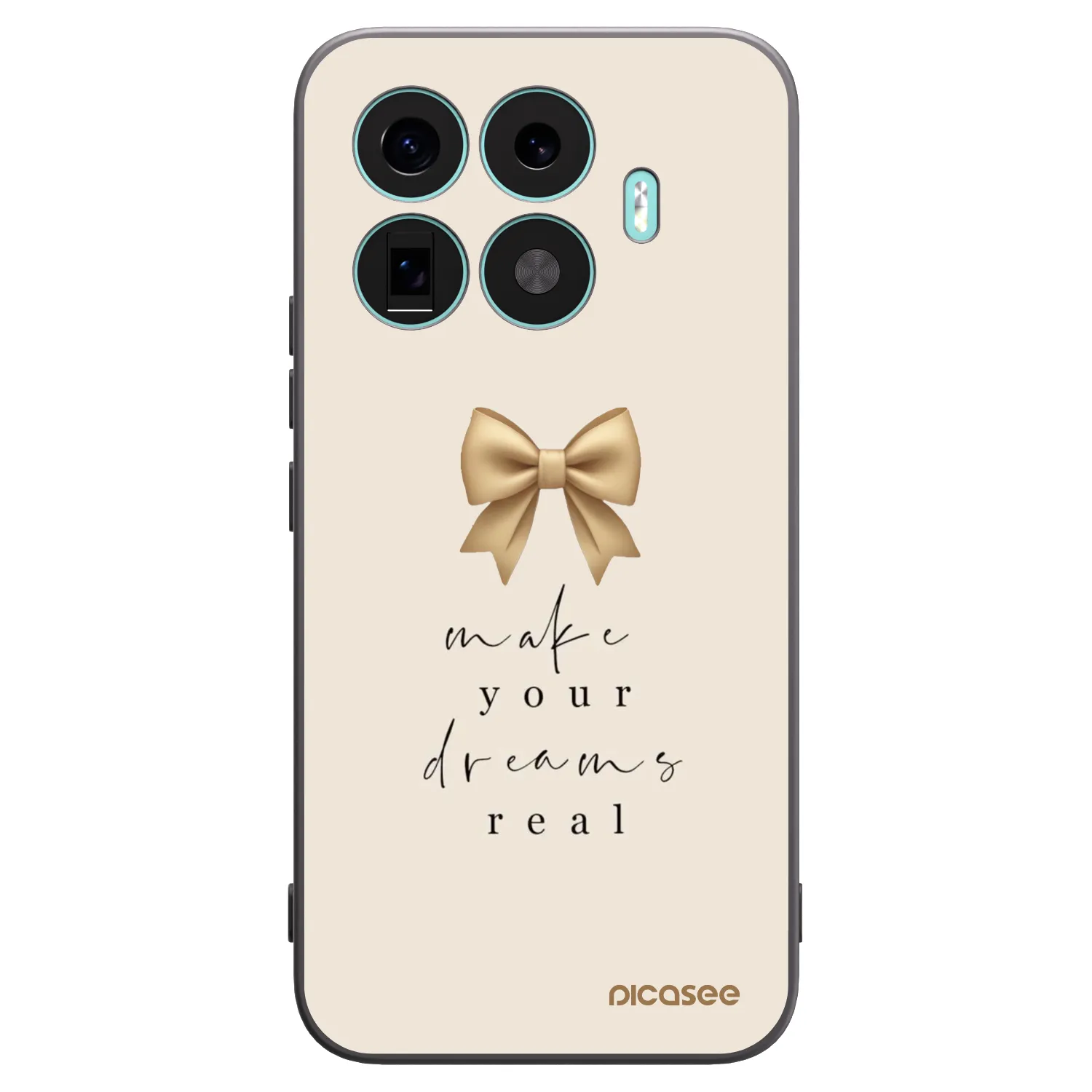 Picasee Xiaomi 17T Pro Hülle - Schwarzes Silikon - Golden Dream