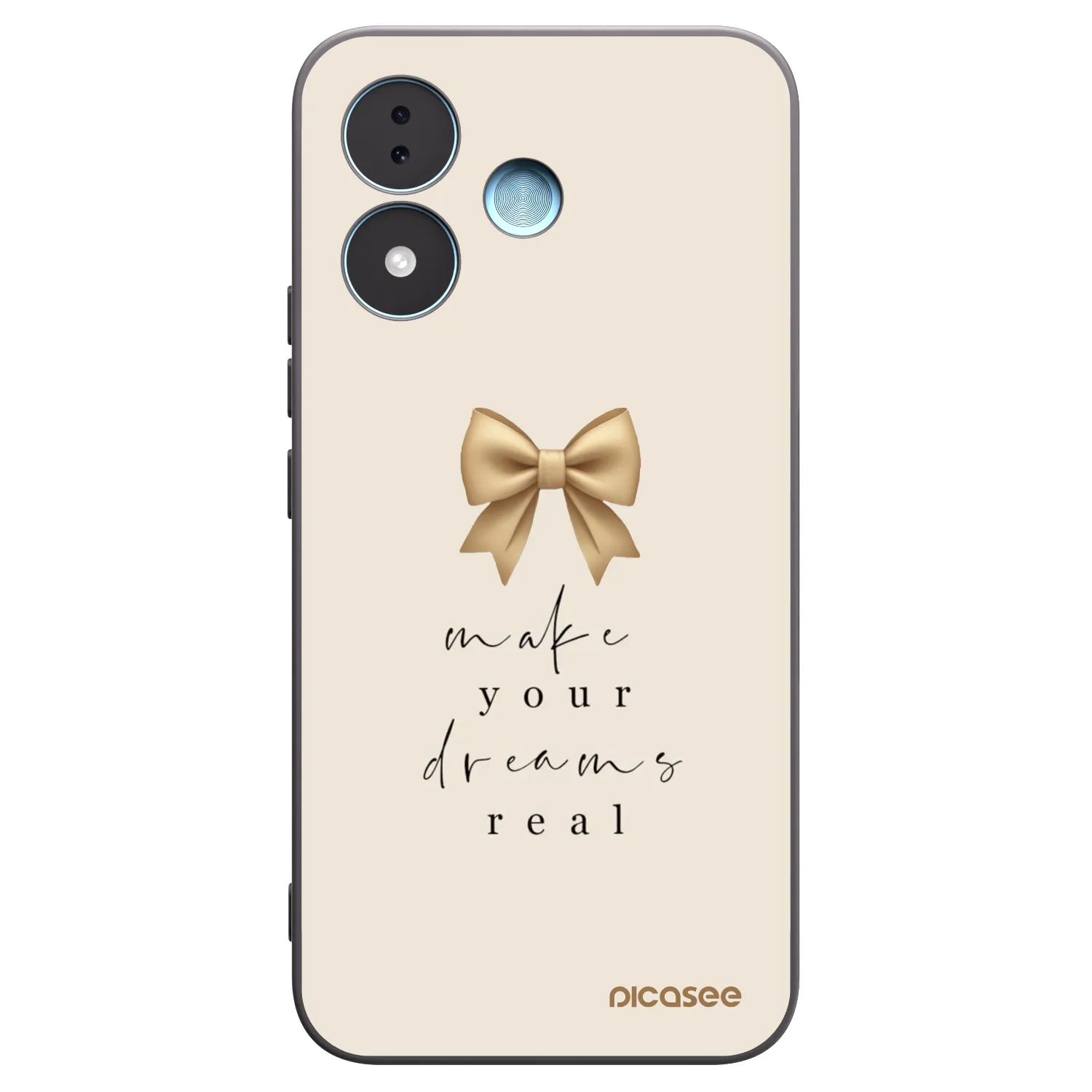 Picasee Xiaomi Redmi Note 17 5G Hülle - Schwarzes Silikon - Golden Dream